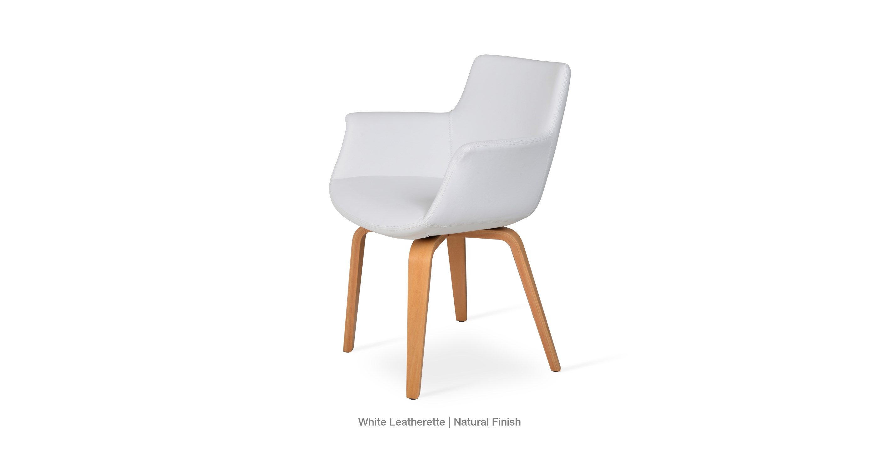white leatherette - natural