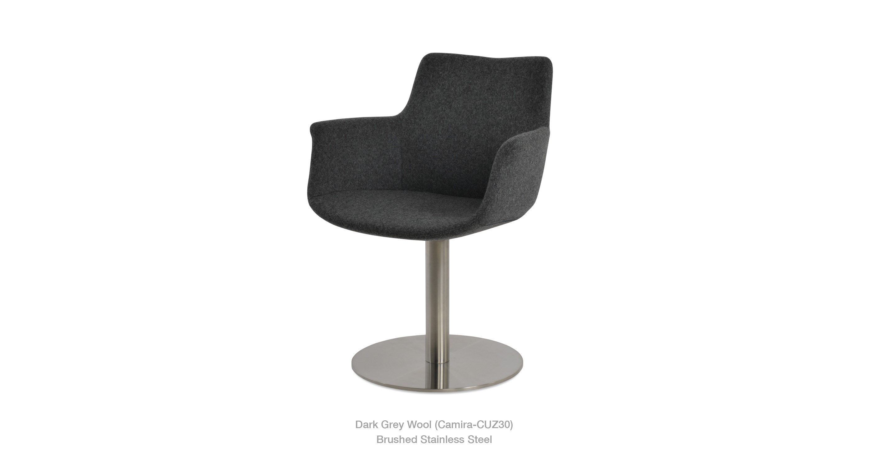 11 30 20 Bottega Arm Round Dark Grey Wool