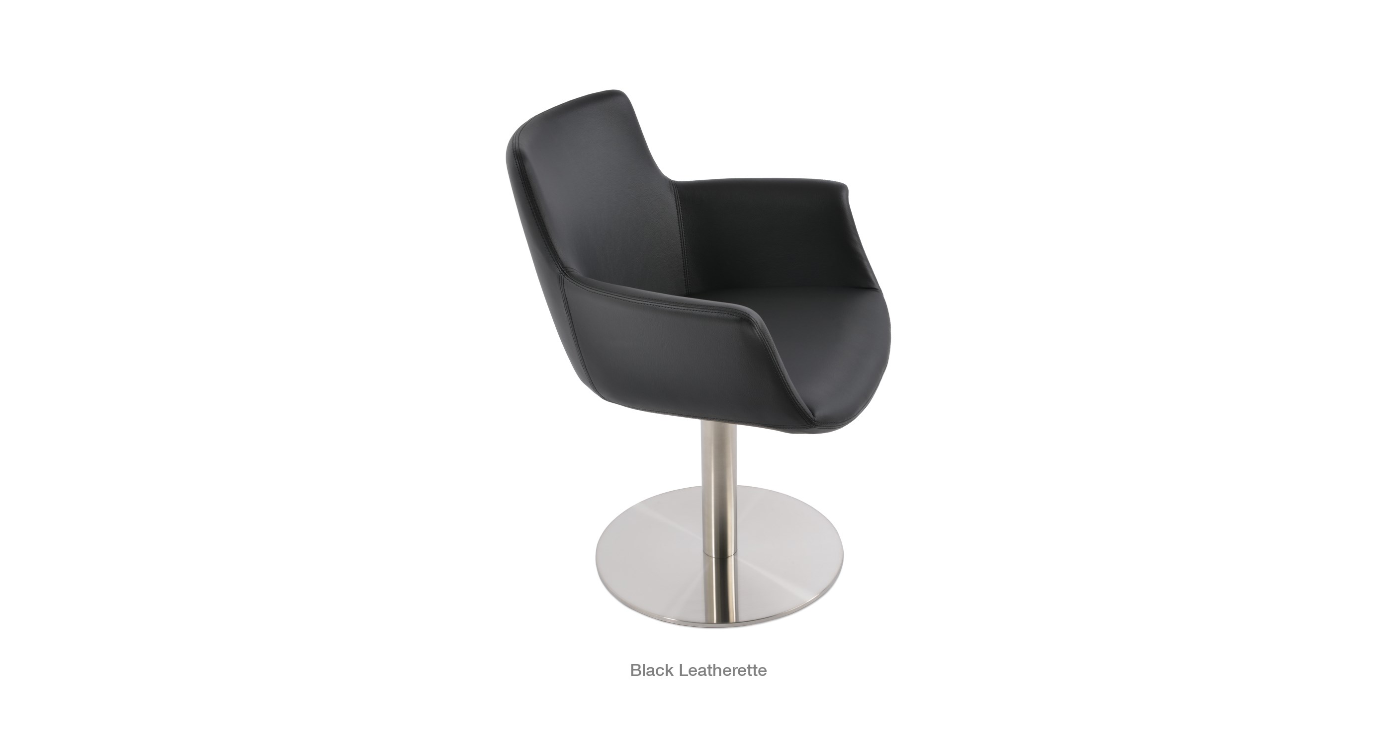 black leatherette