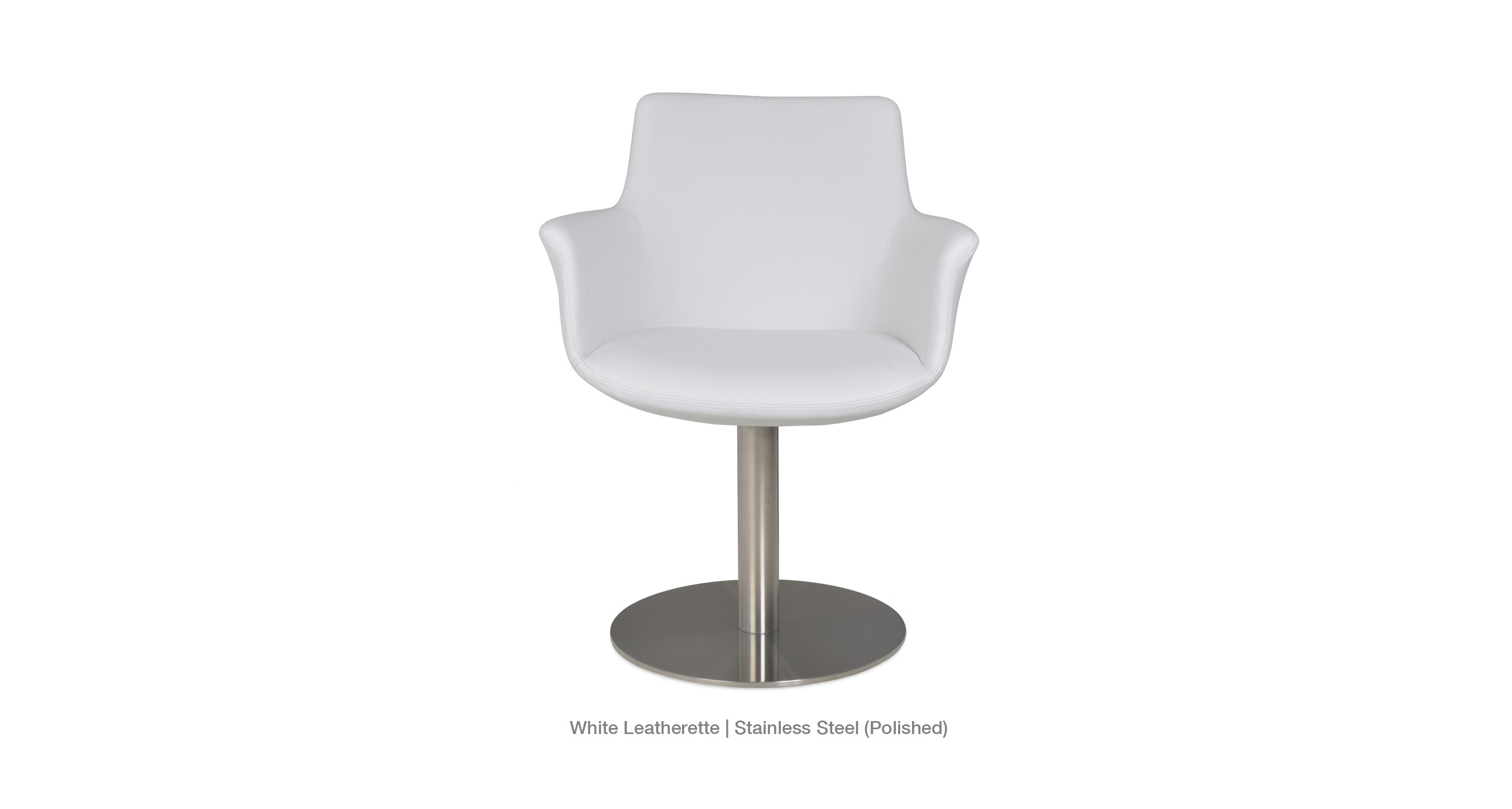 white leatherette