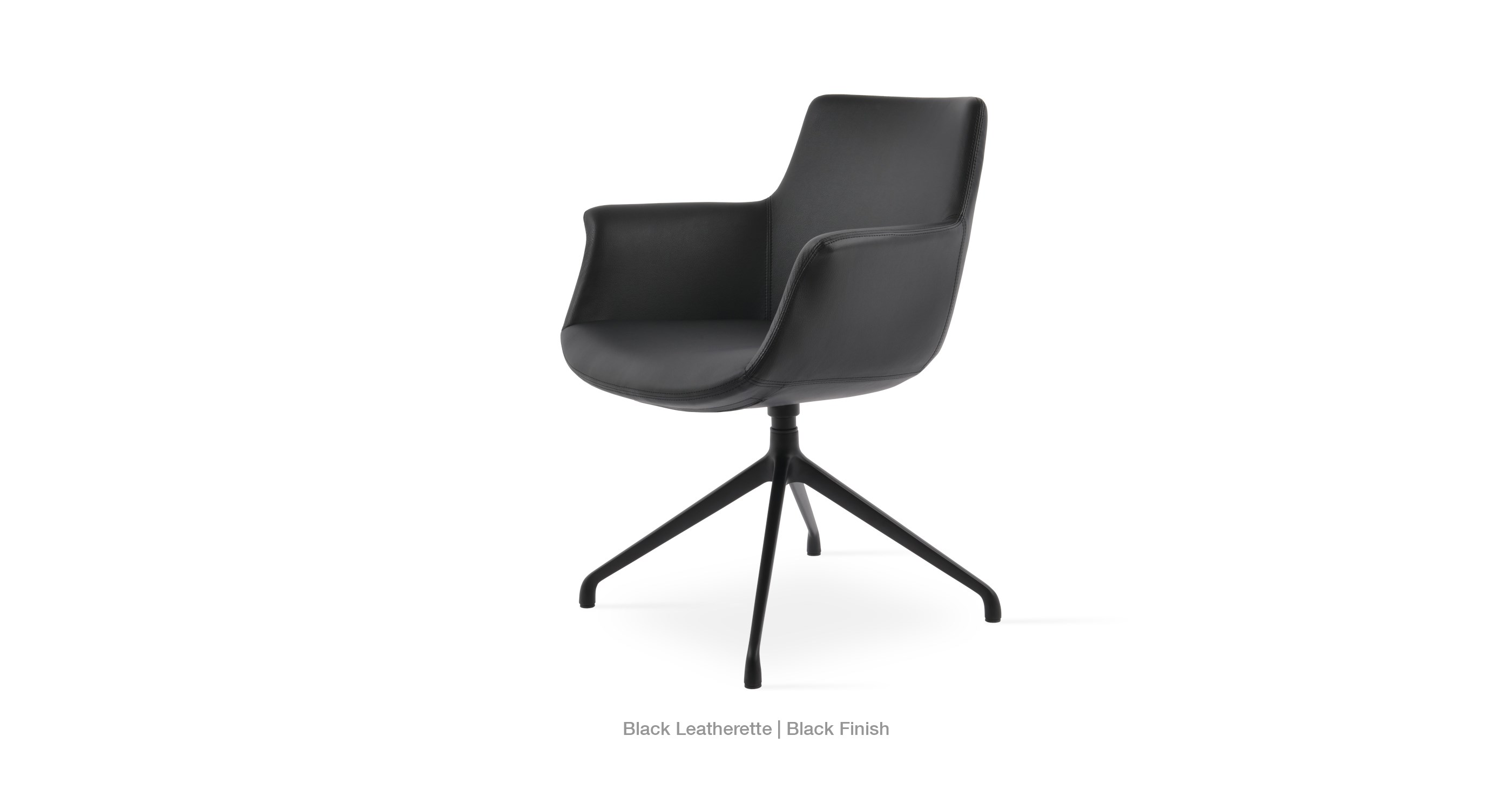 black leatherette