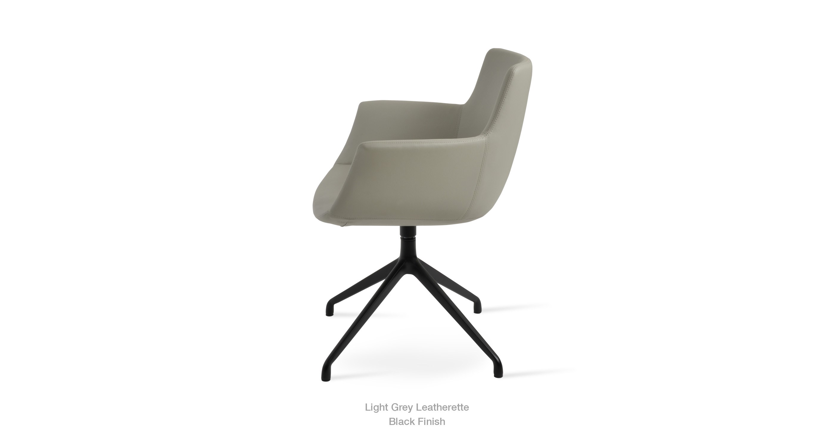 light grey leatherette