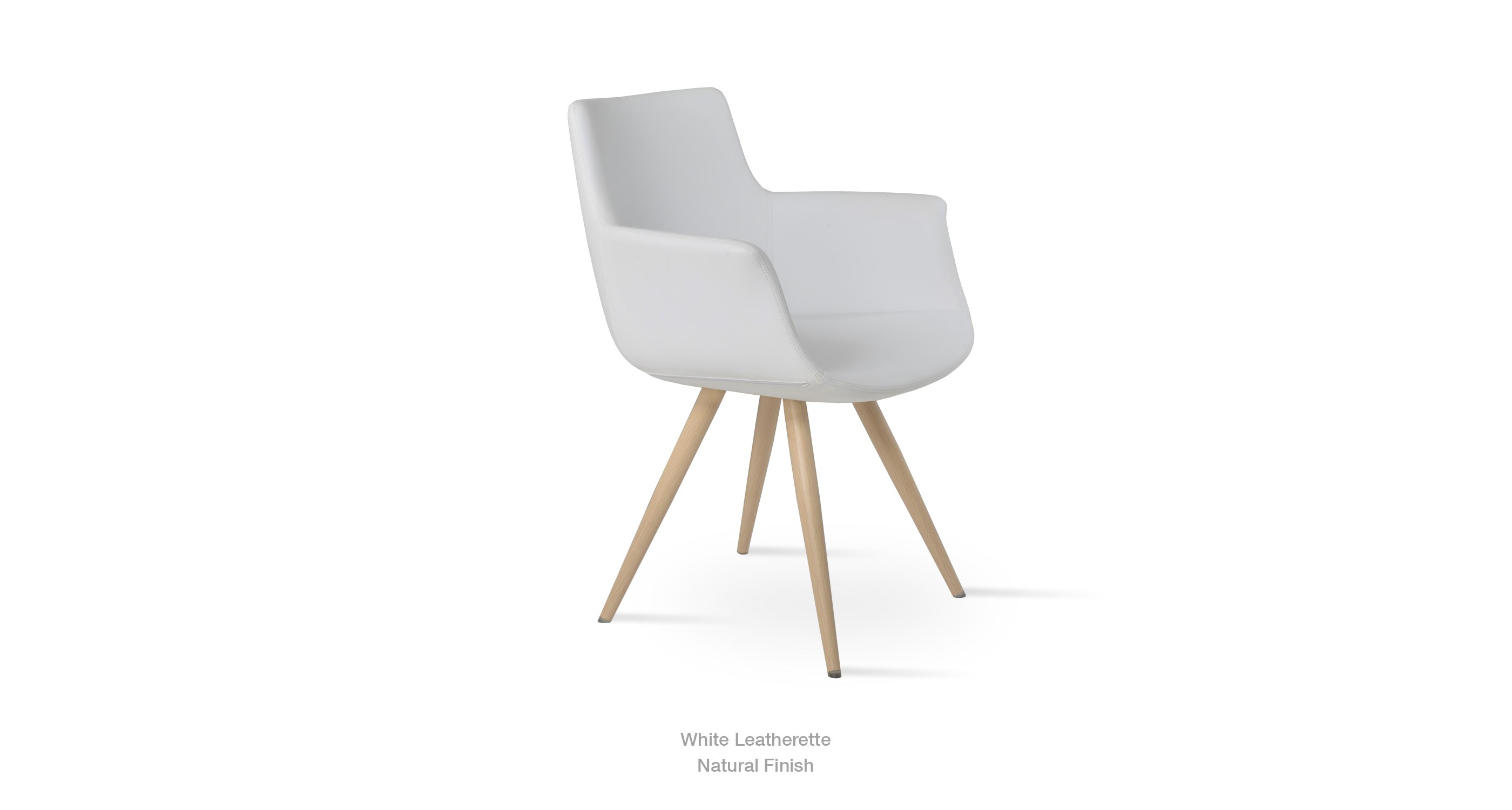 11 30 20 Bottega Arm Star White Leatherette Natural