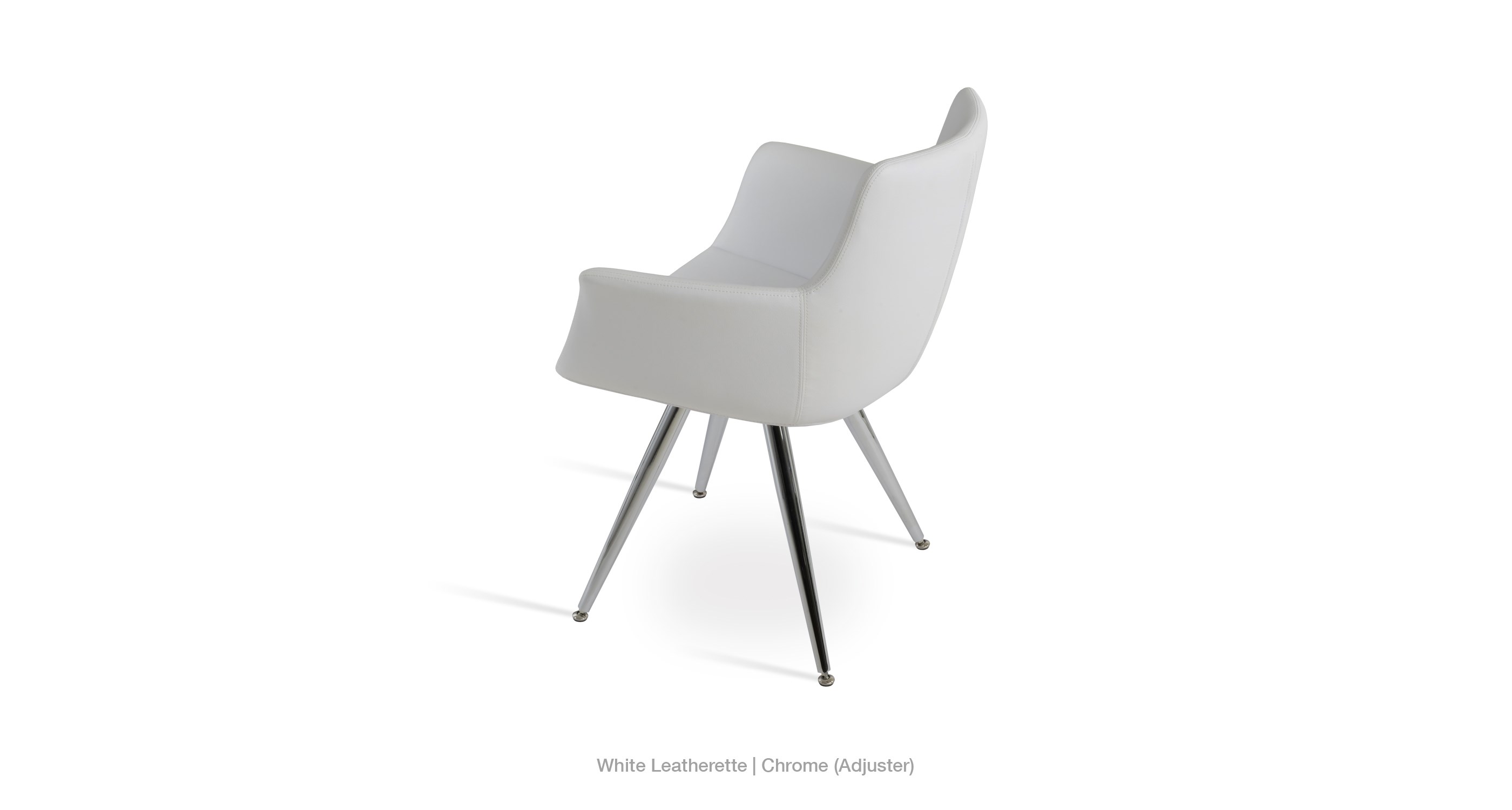 11 30 20 Bottega Arm Star White Leatherette Chrome