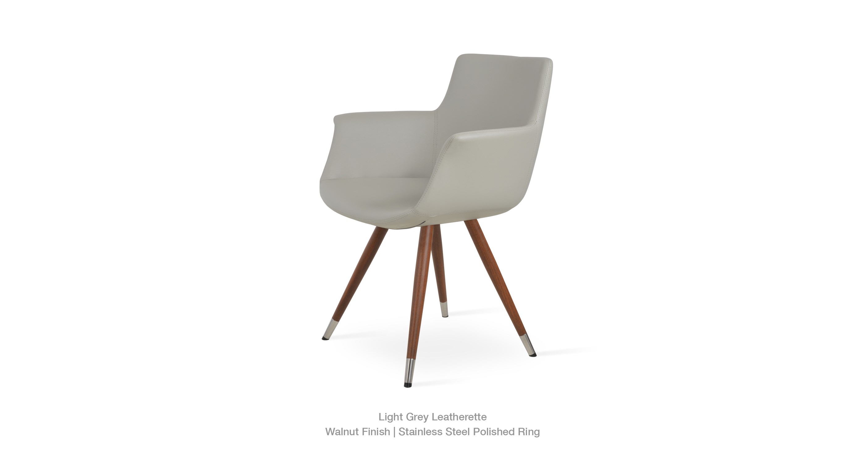 light grey leatherette