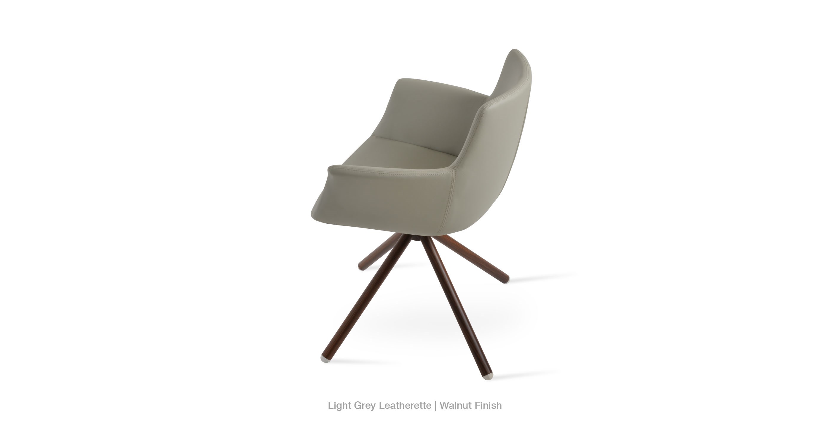 light grey leatherette