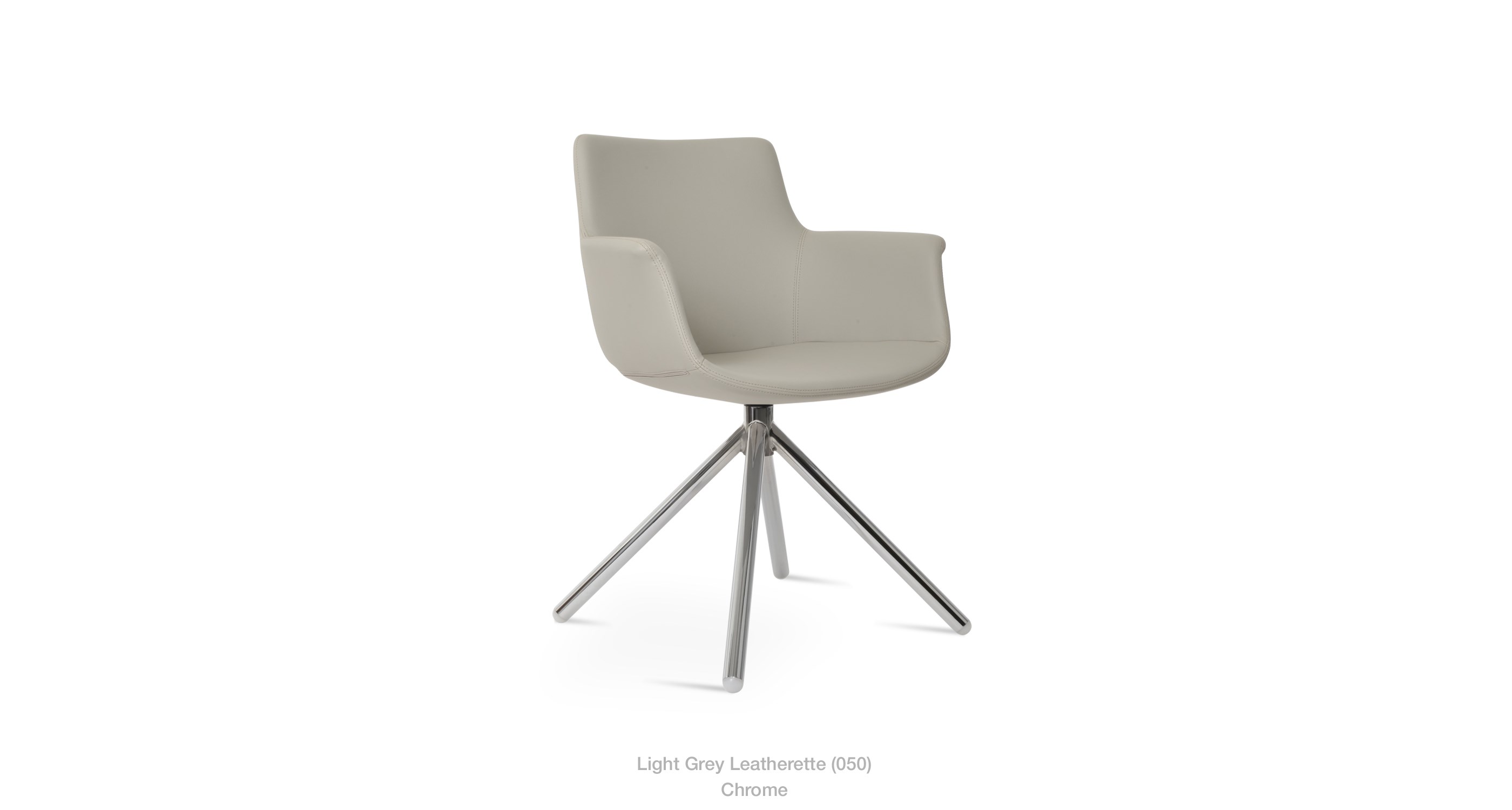light grey leatherette
