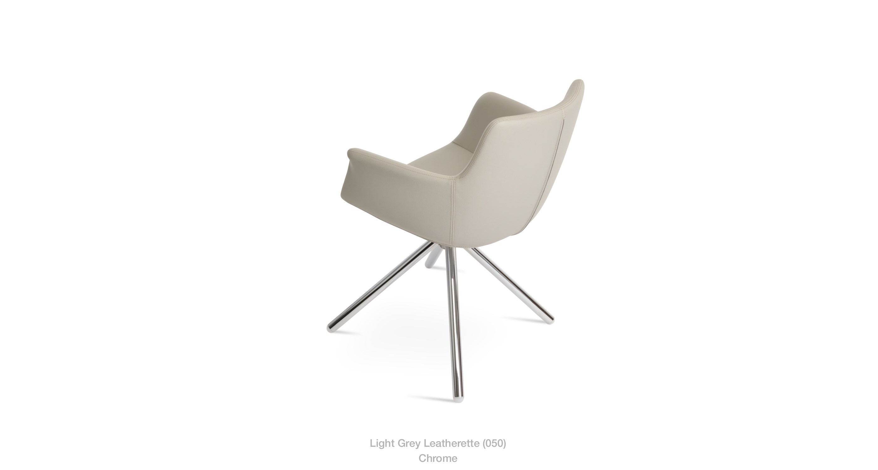 light grey leatherette