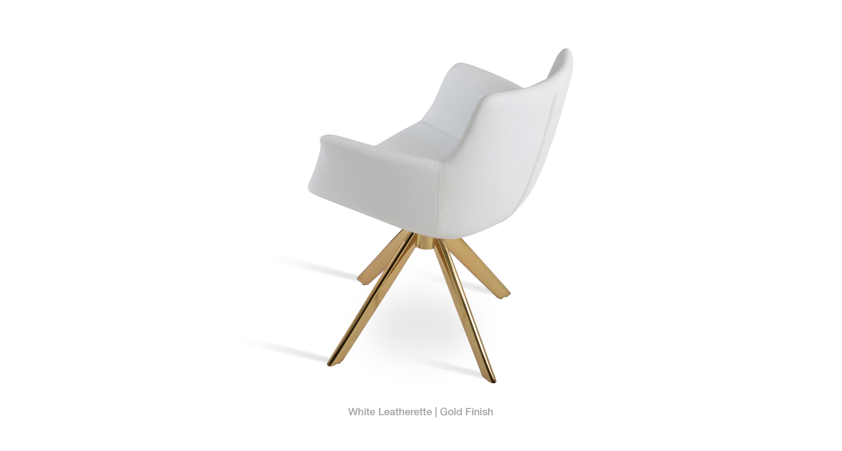 11 30 20 Bottega Arm Sword White Leatherette Gold