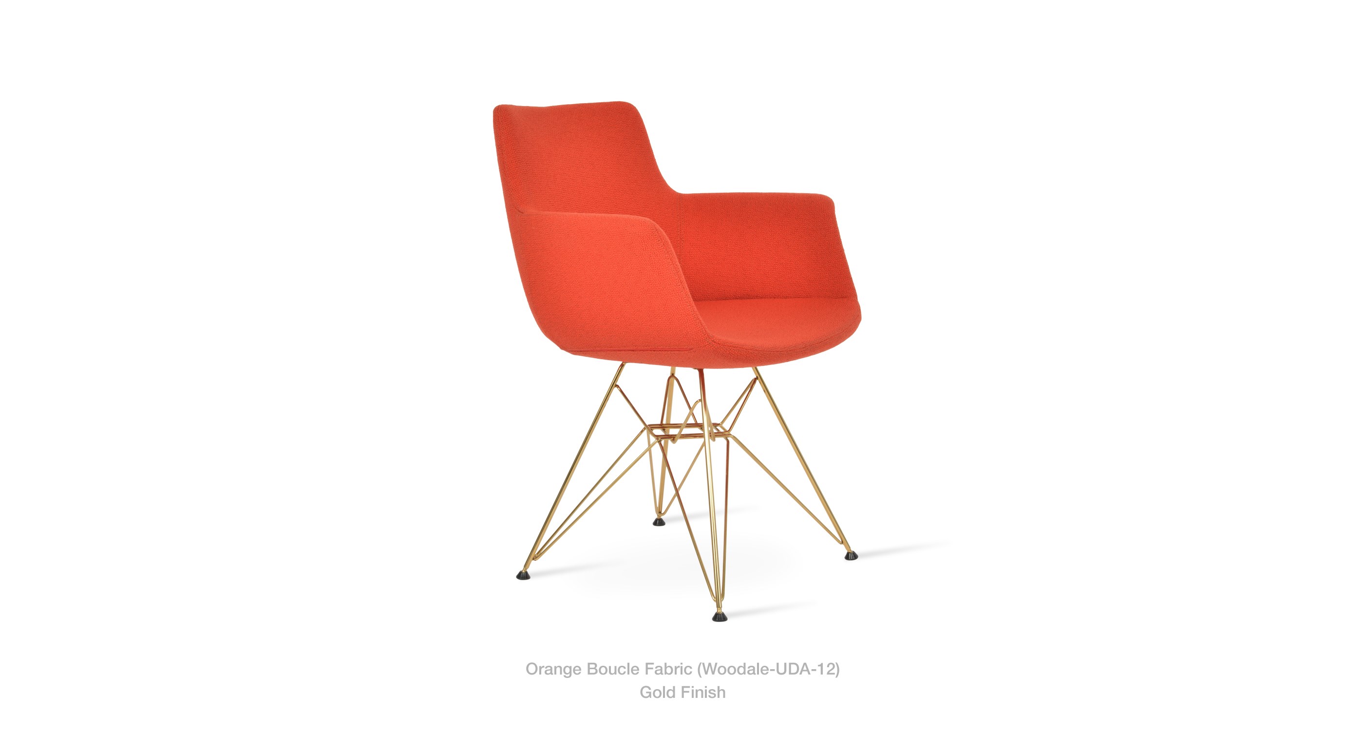 orange boucle - gold