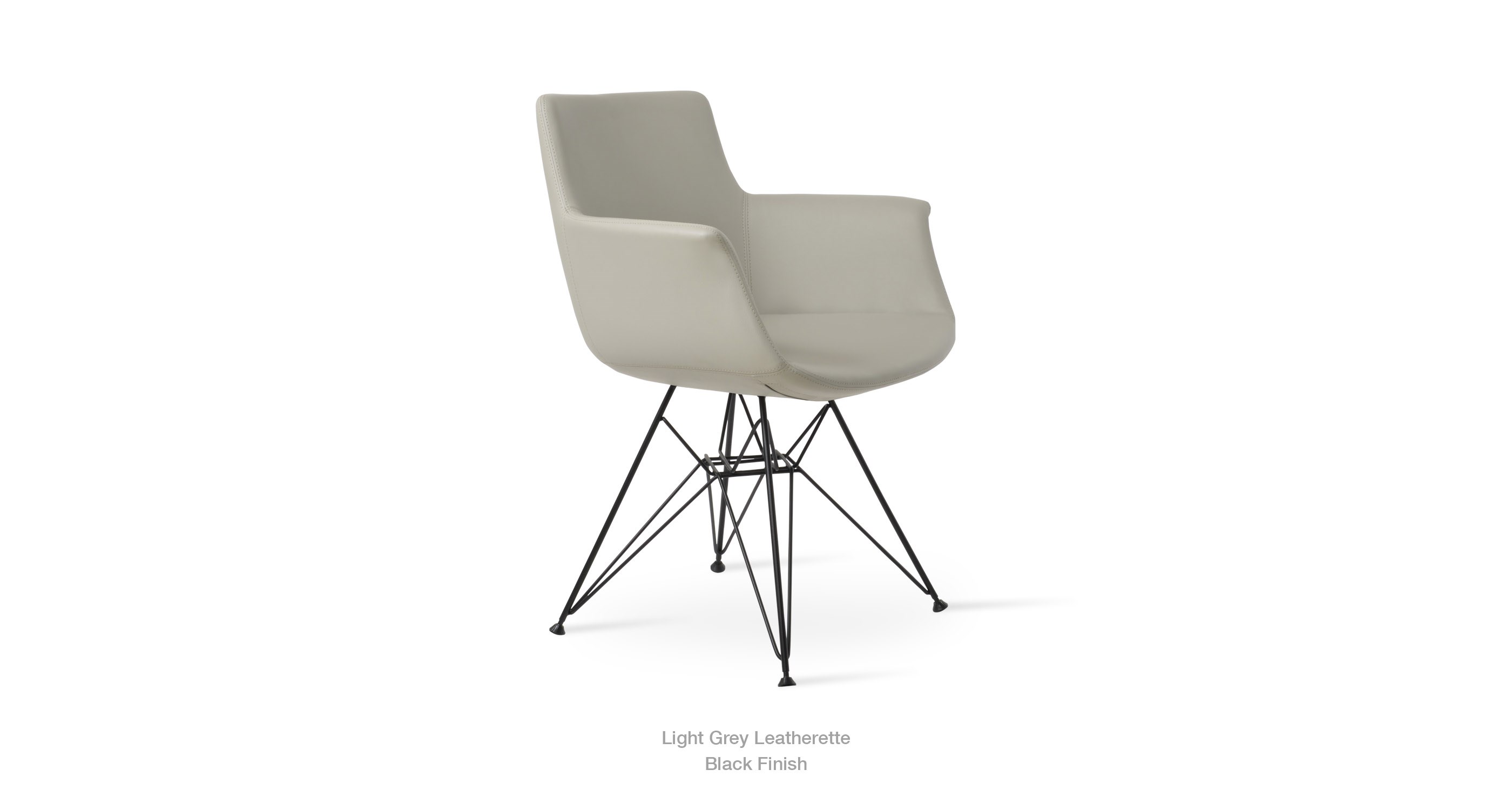 light grey leatherette
