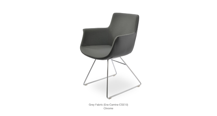 grey fabric - chrome