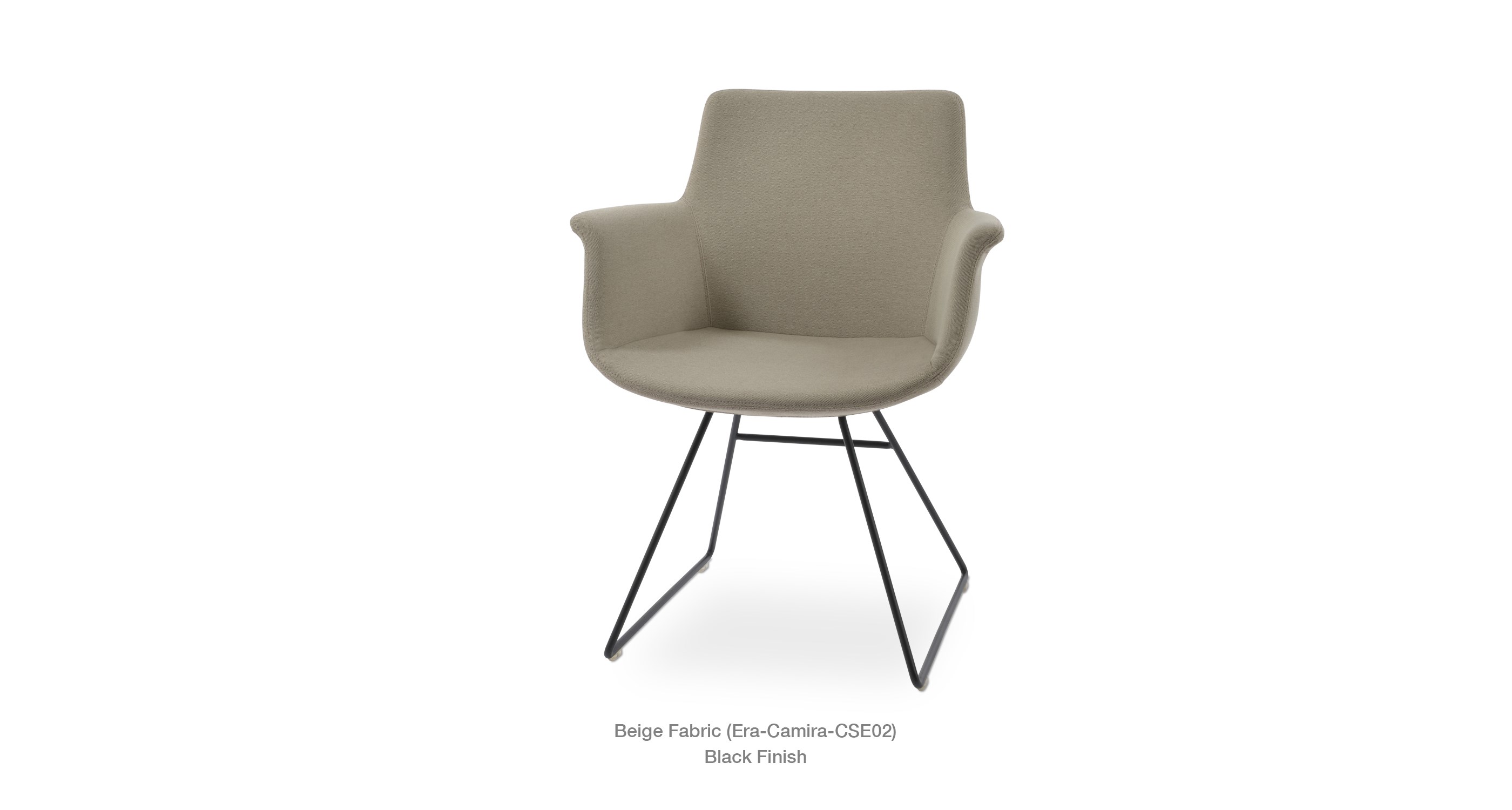beige fabric - black base