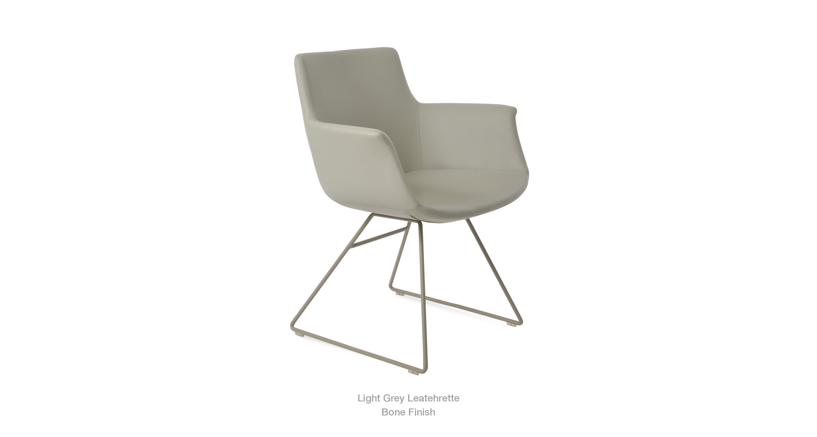 light grey leatherette