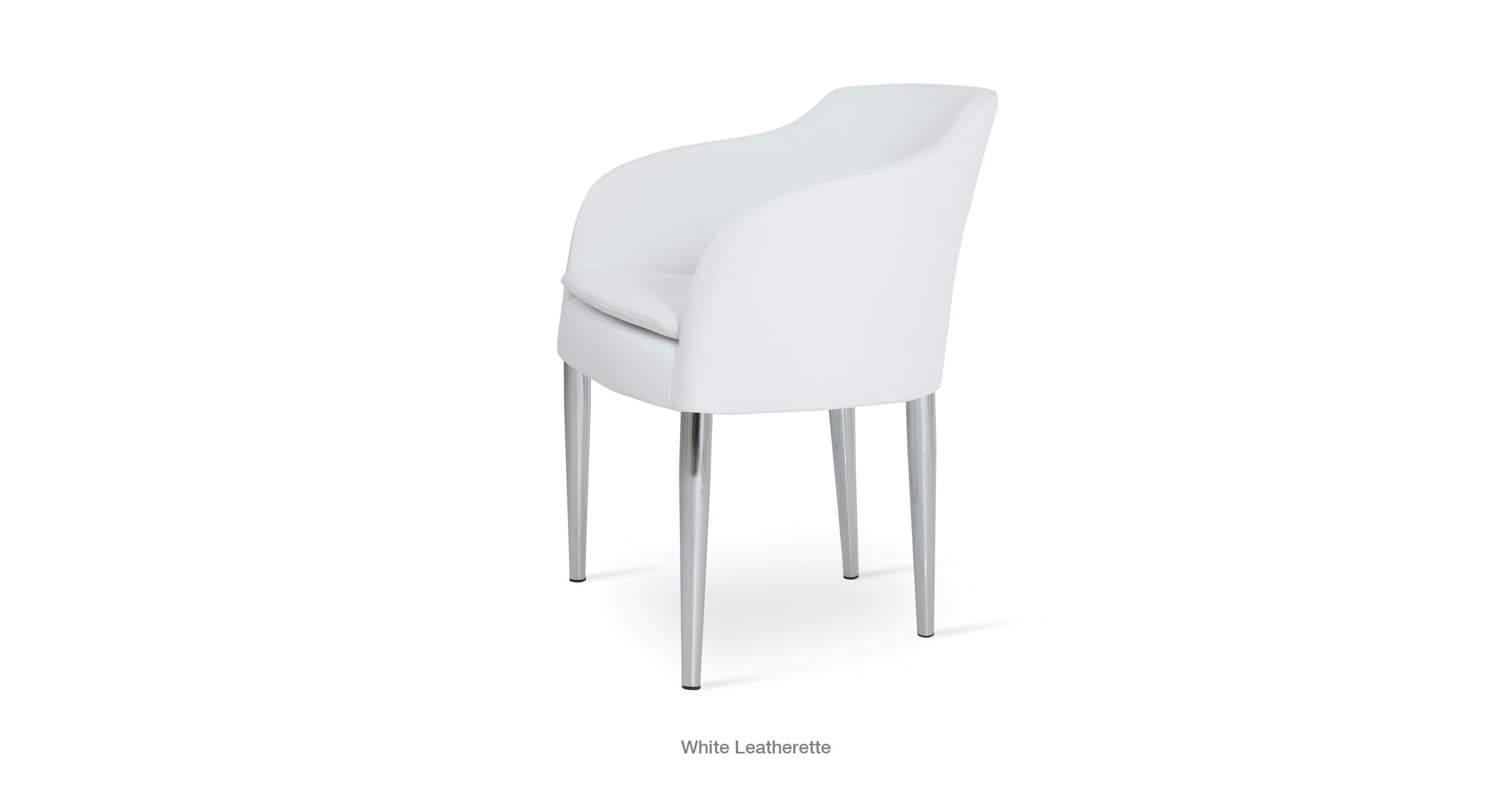 white leatherette