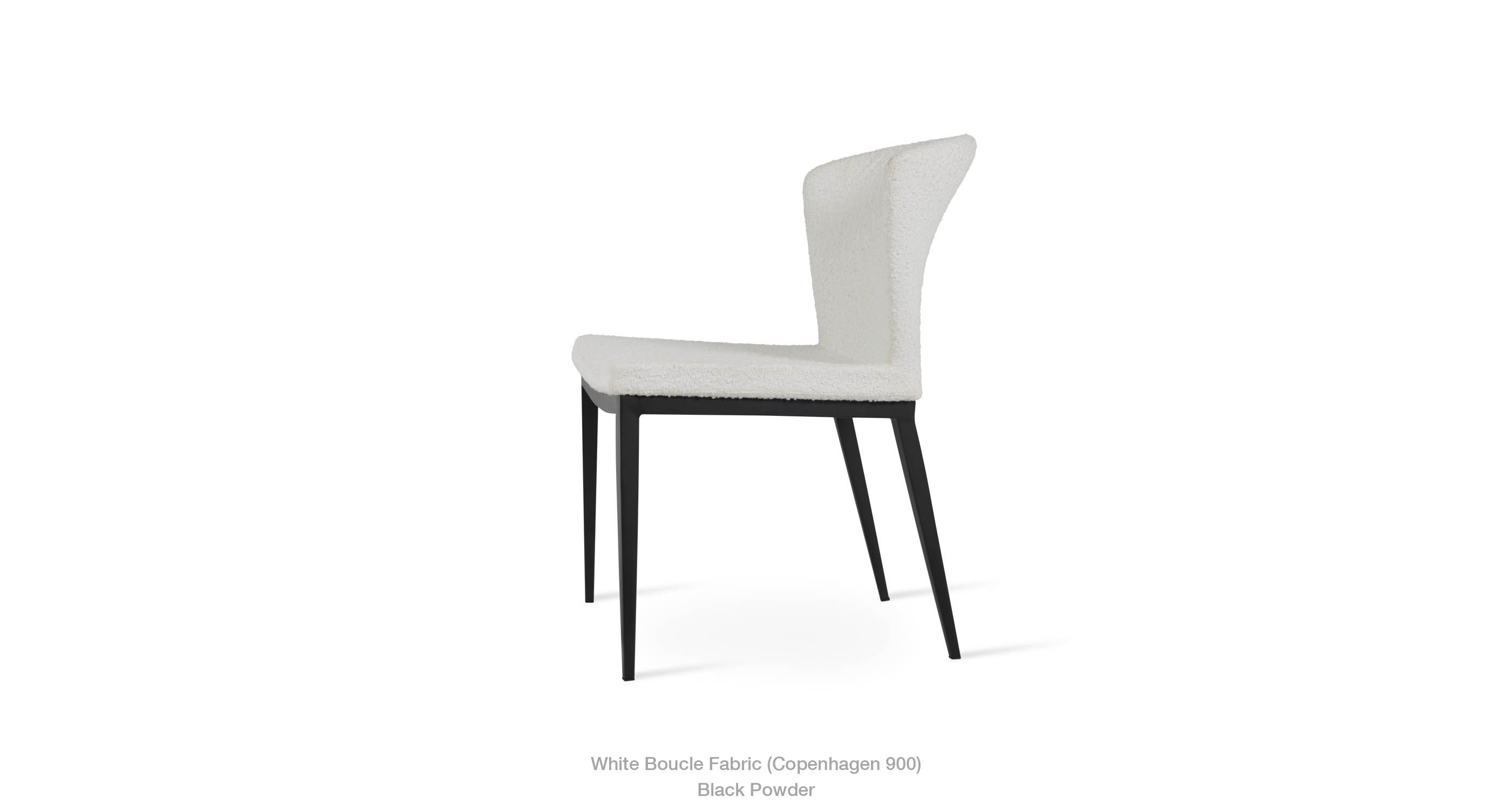white boucle - black