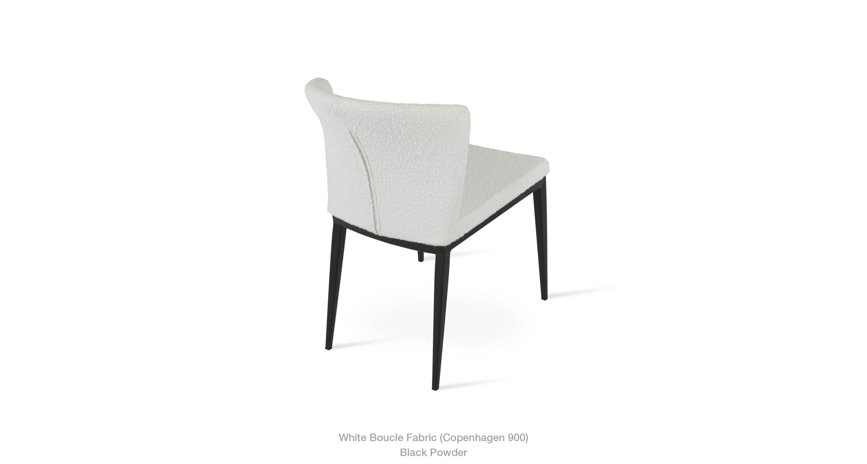 white boucle - black