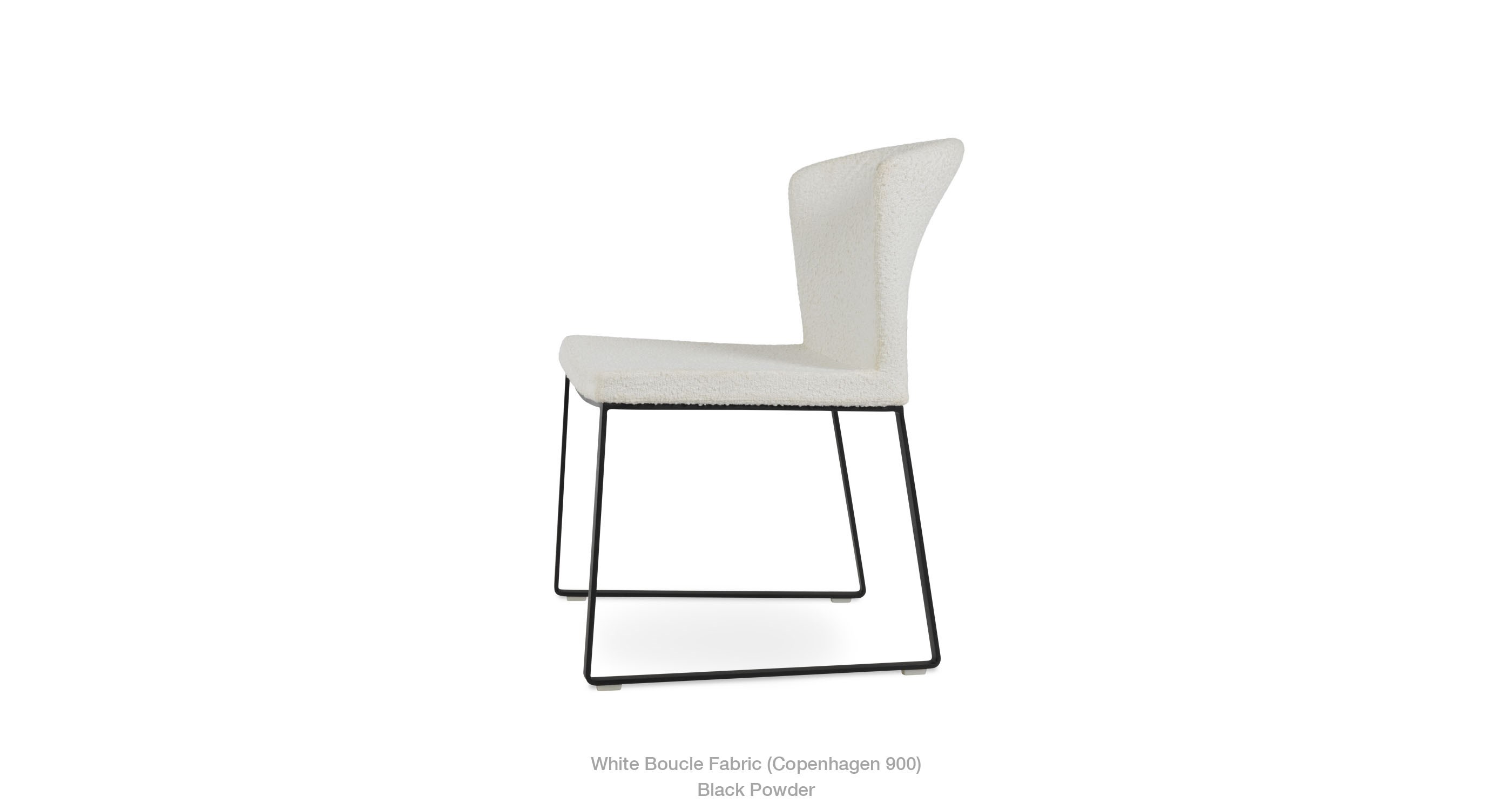 white boucle - black