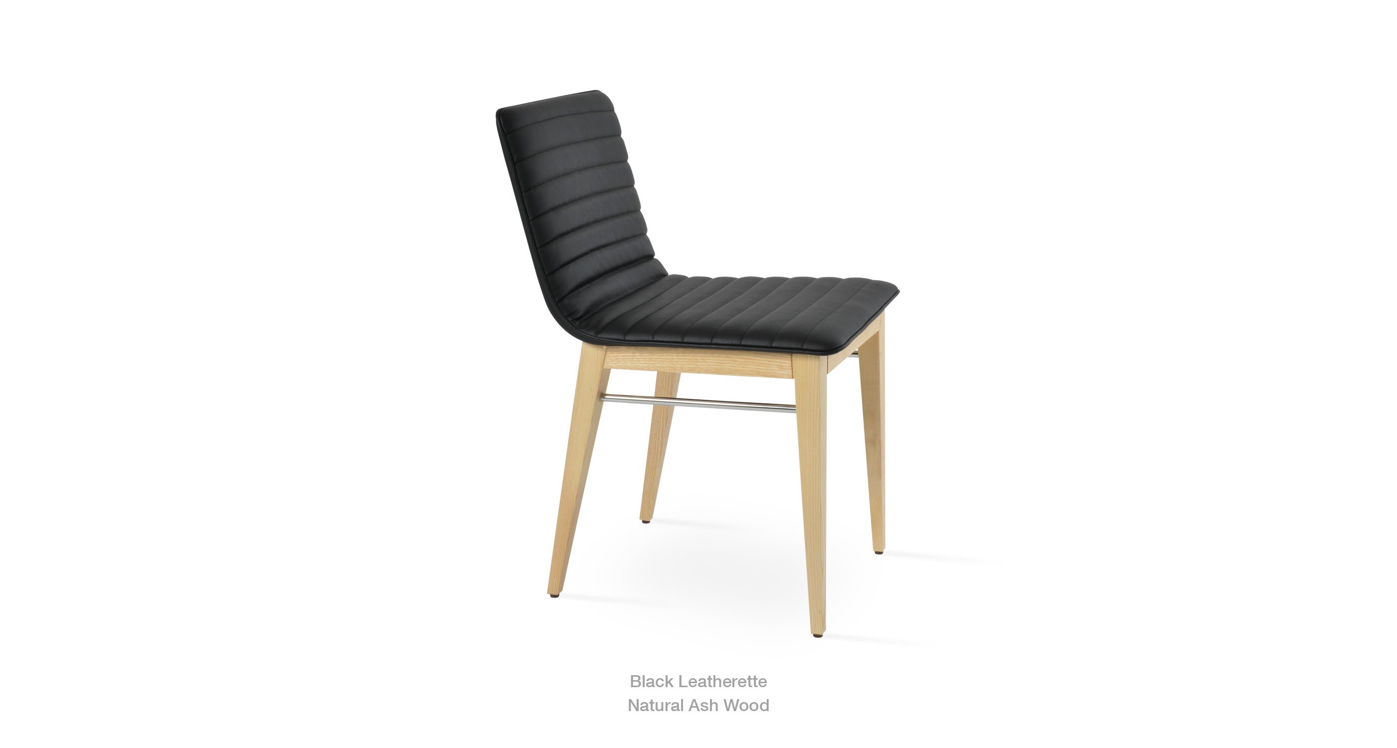 black leatherette - natural
