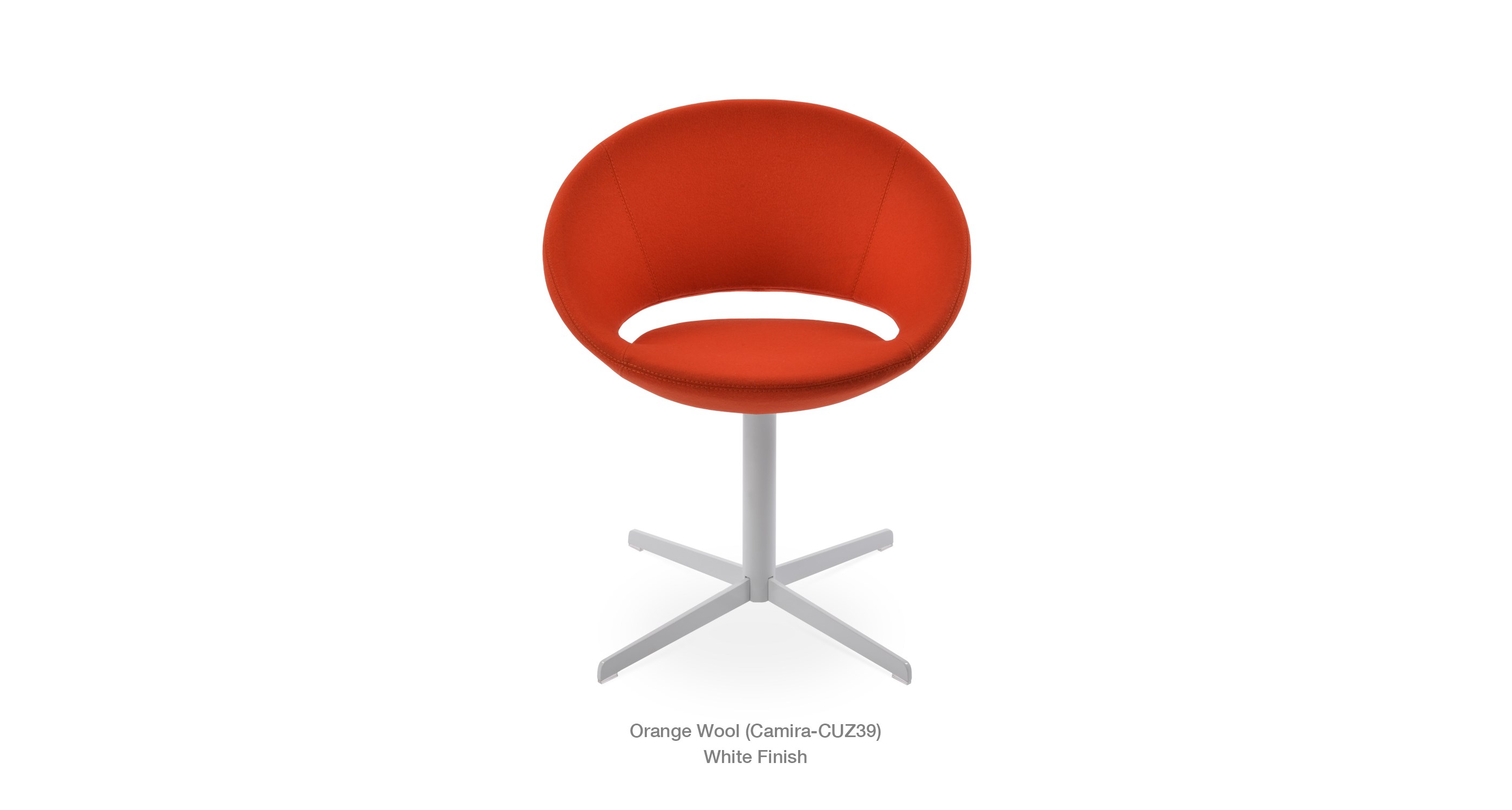 orange wool - white