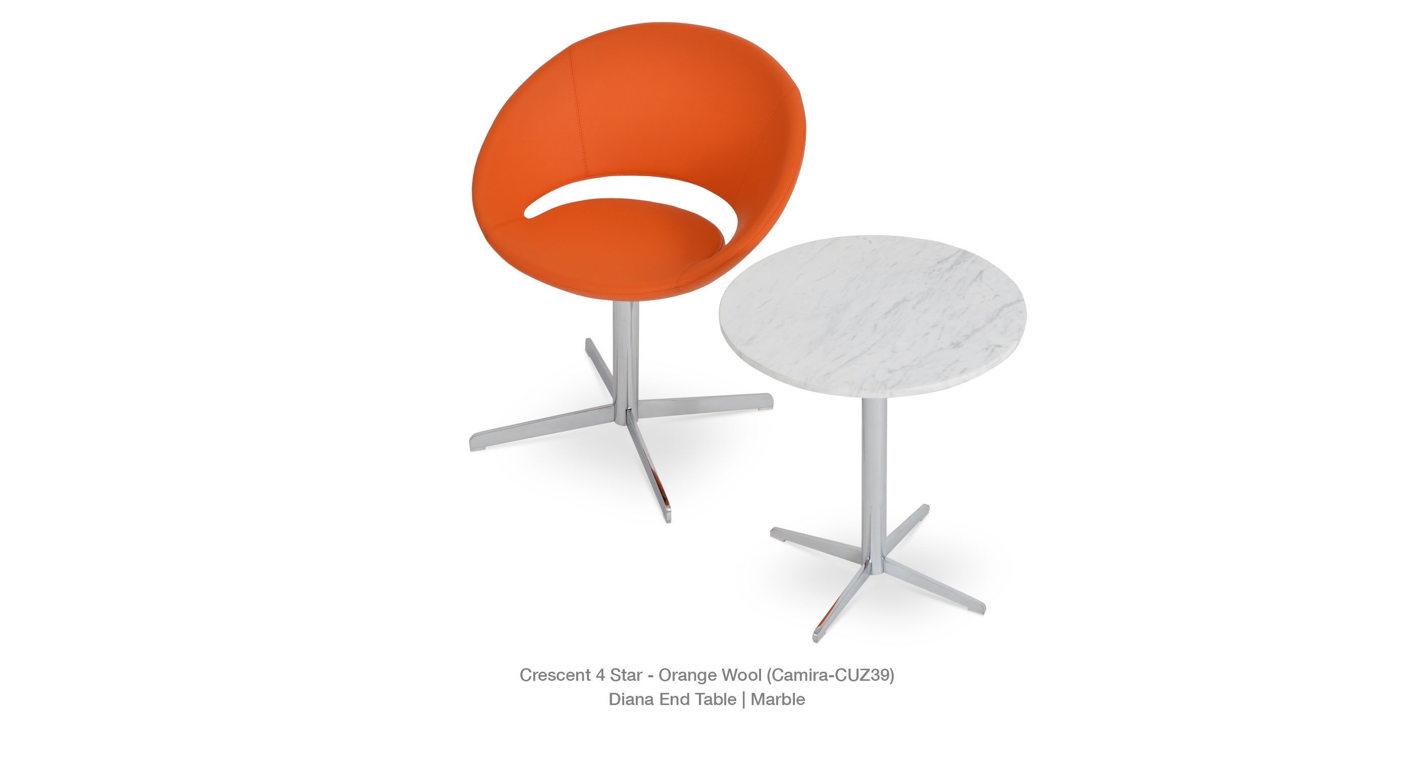 orange camira wool - diana end