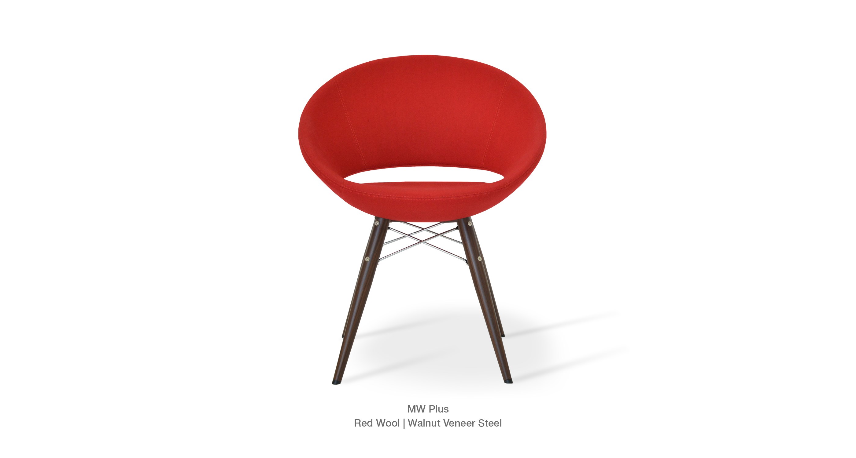 Crescent Mw Plus Red Wool Walnut Veneer Steel
