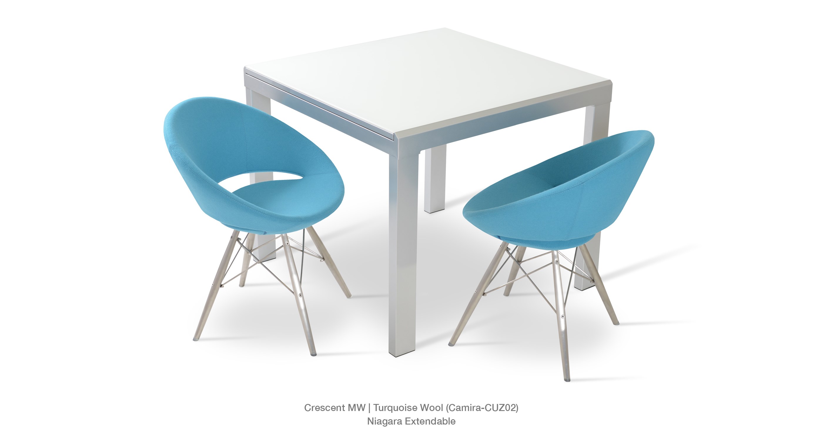 Crescent MW Skyblue Camira Wool with Niagara