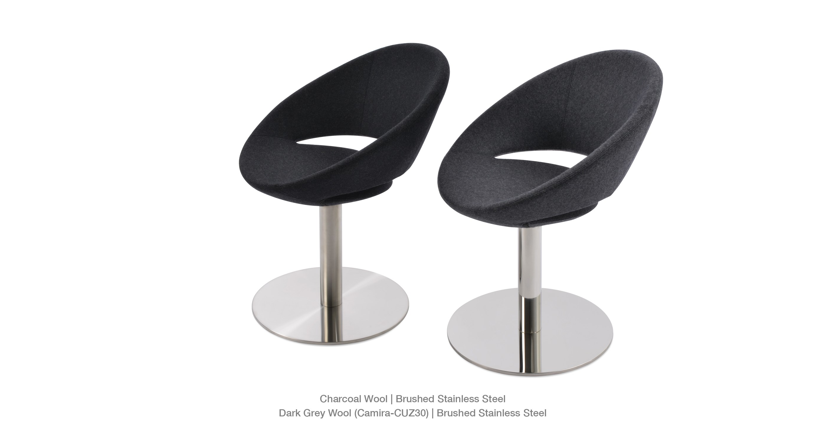 charcoal and dark grey wool