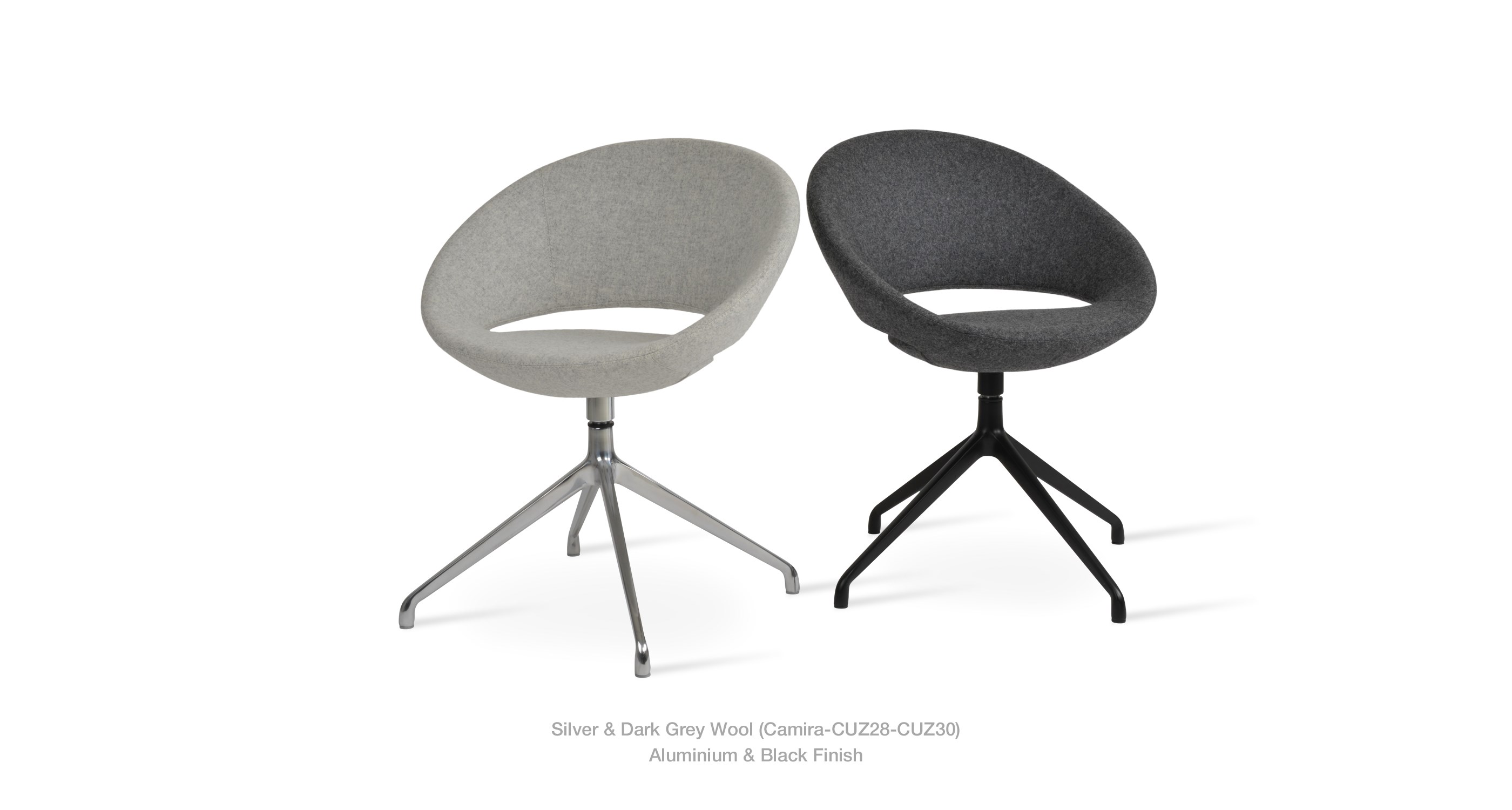 silver dark grey wool