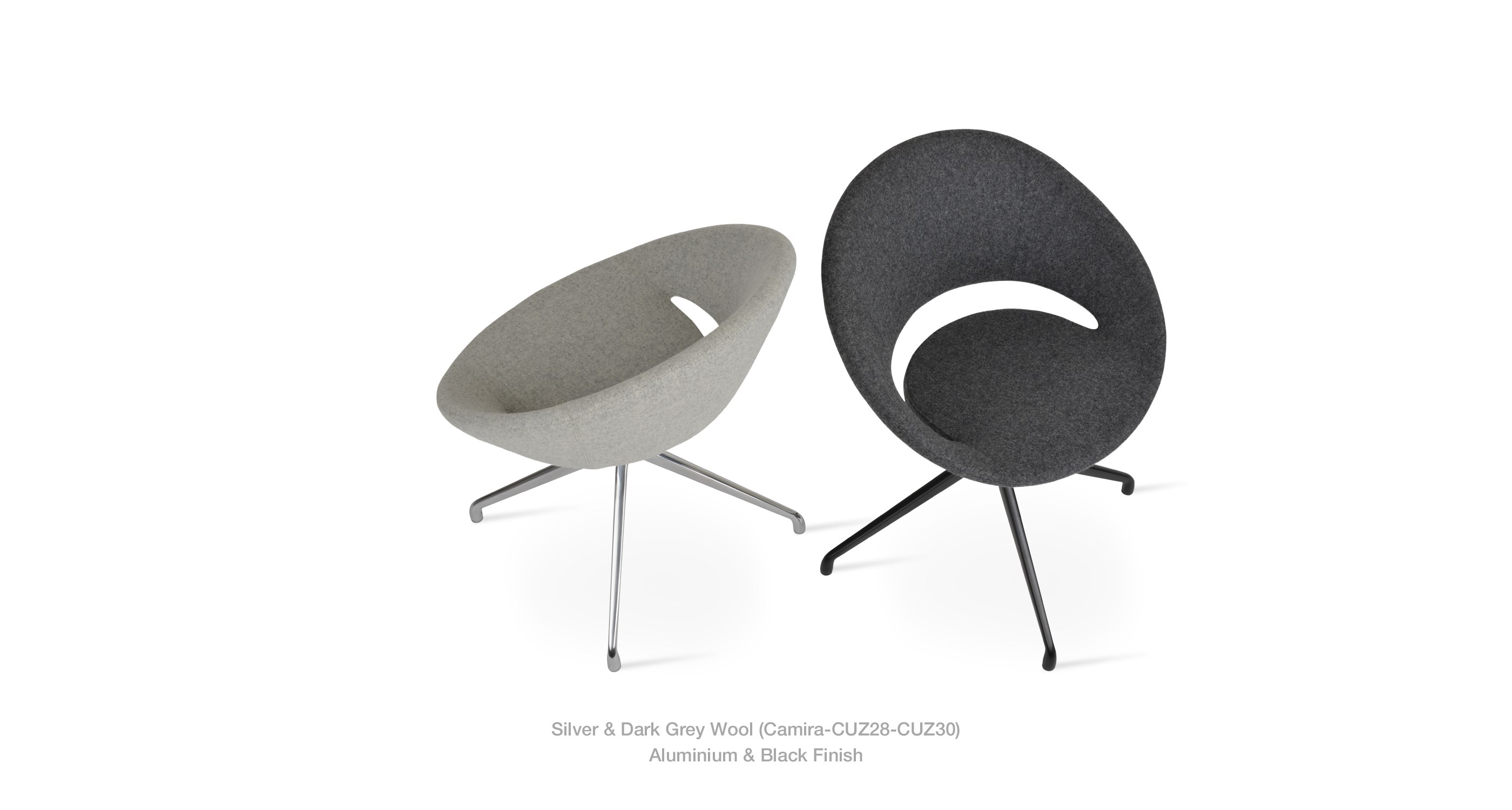 silver dark grey wool