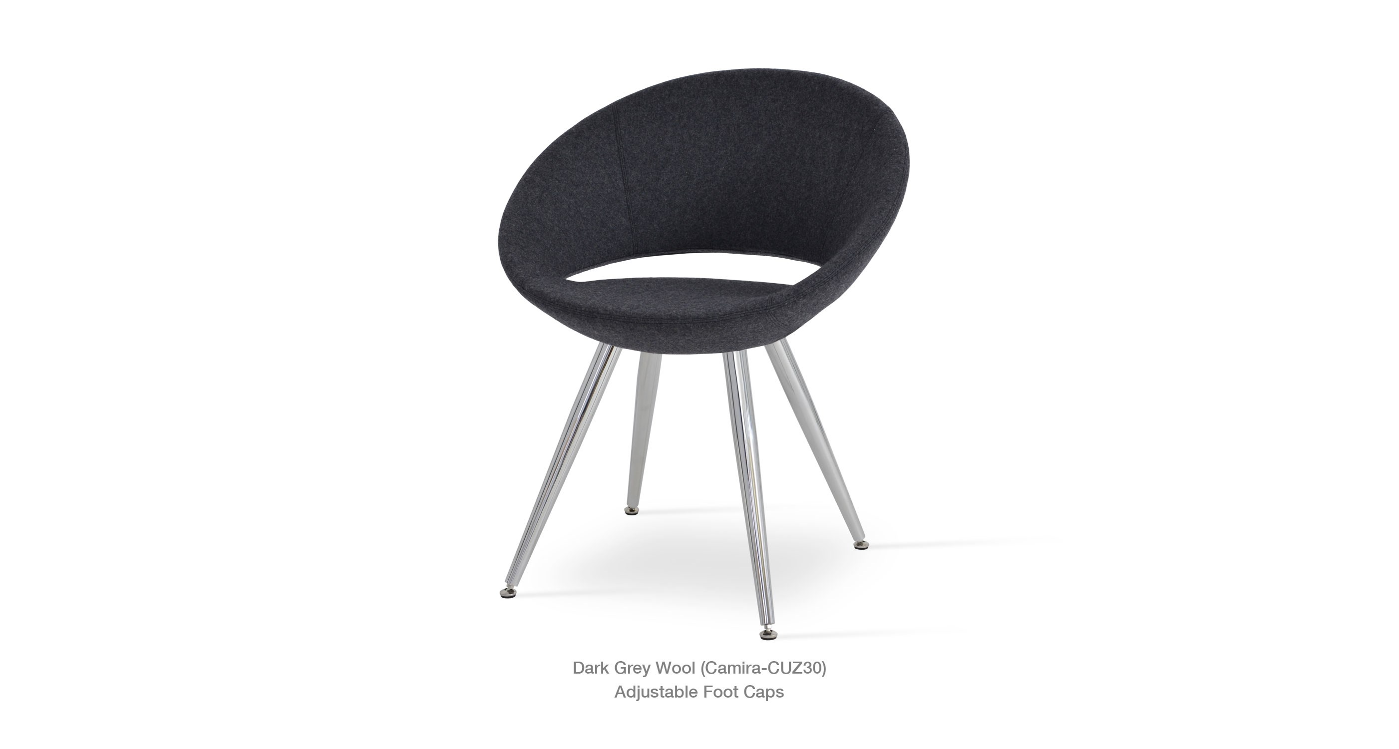 Crescent Star - Dark Grey Wool