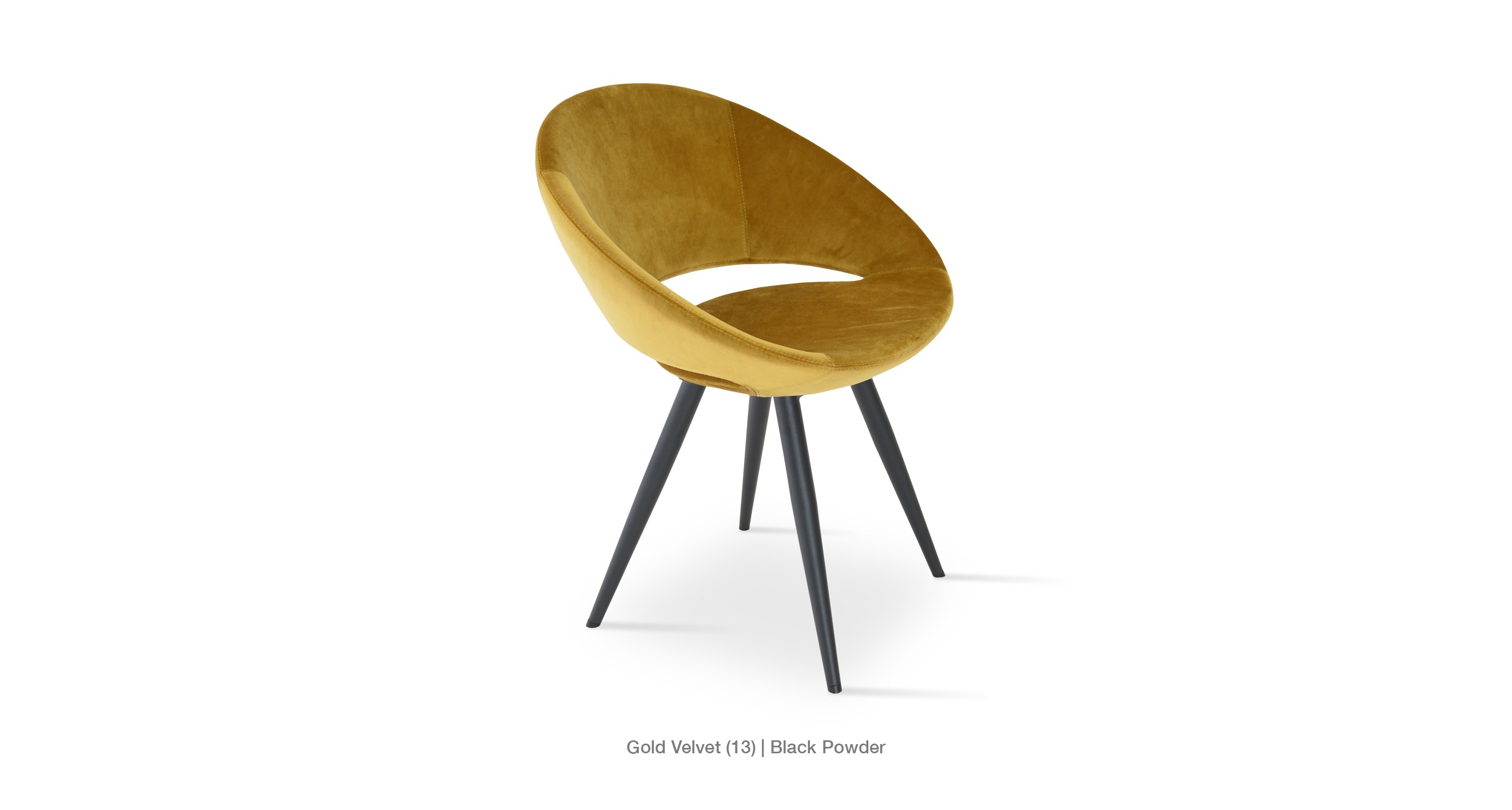 Crescent Star Gold Velvet Black Powder
