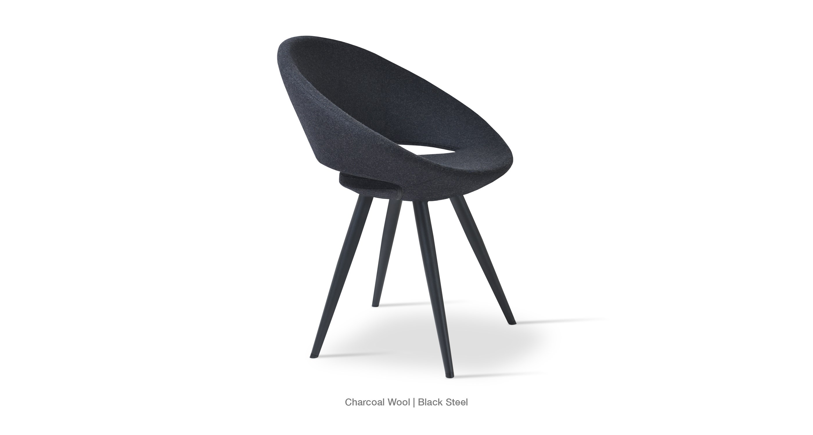 Crescent Star Charcoal Wool Black base