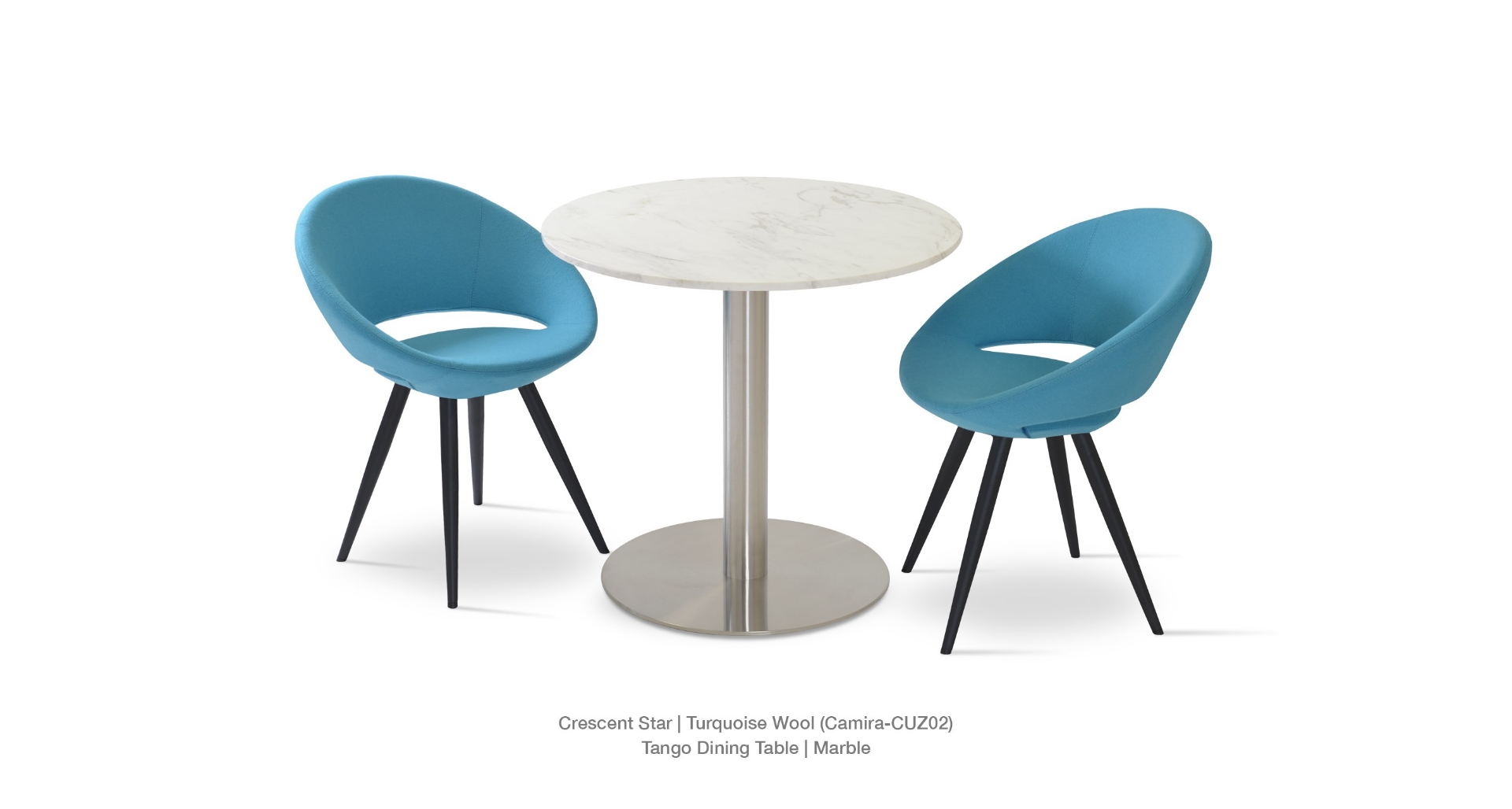 Crescent Star - Turquoise Camira Wool  with Tango Marble