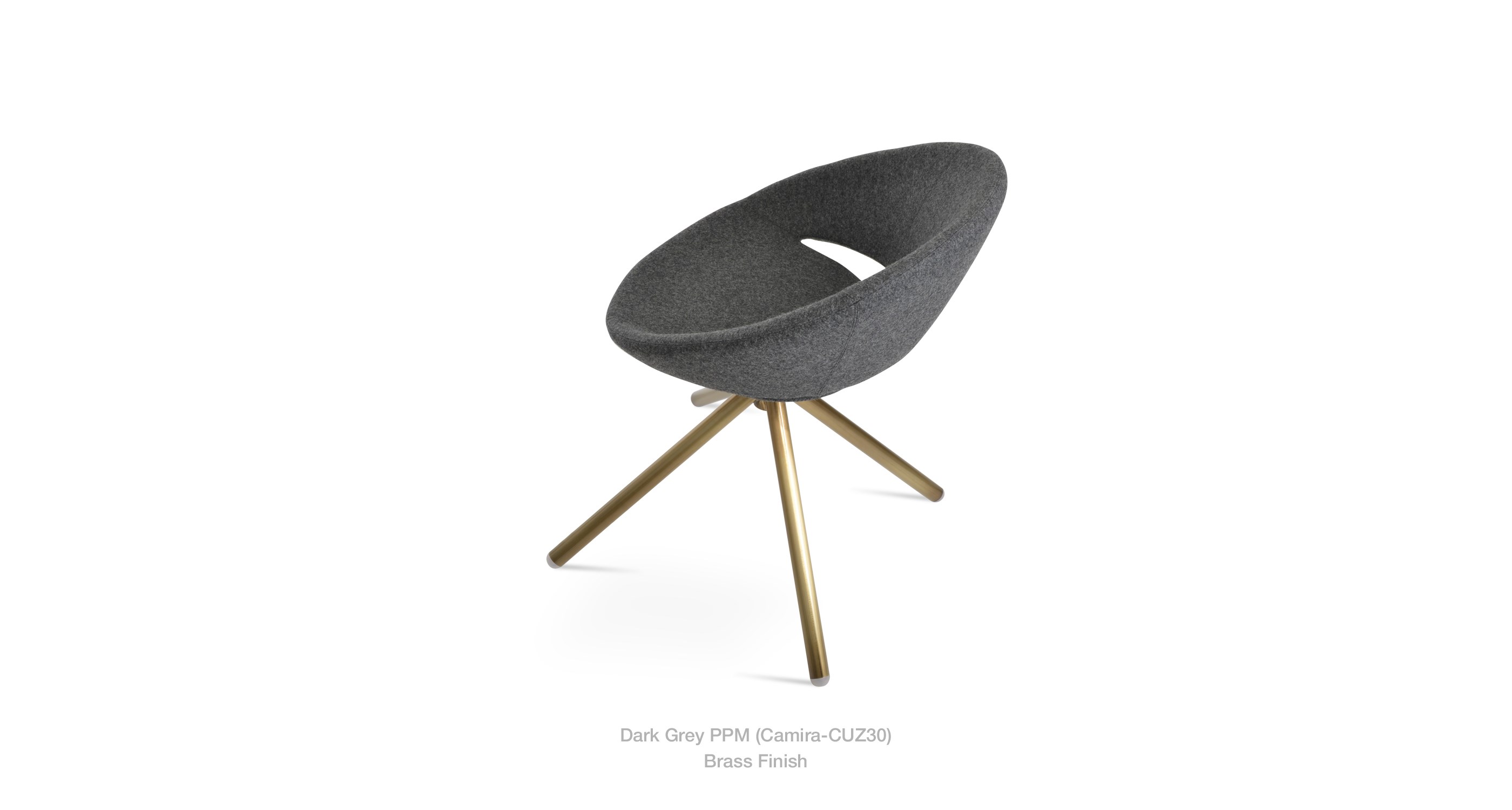 dark grey wool - brass