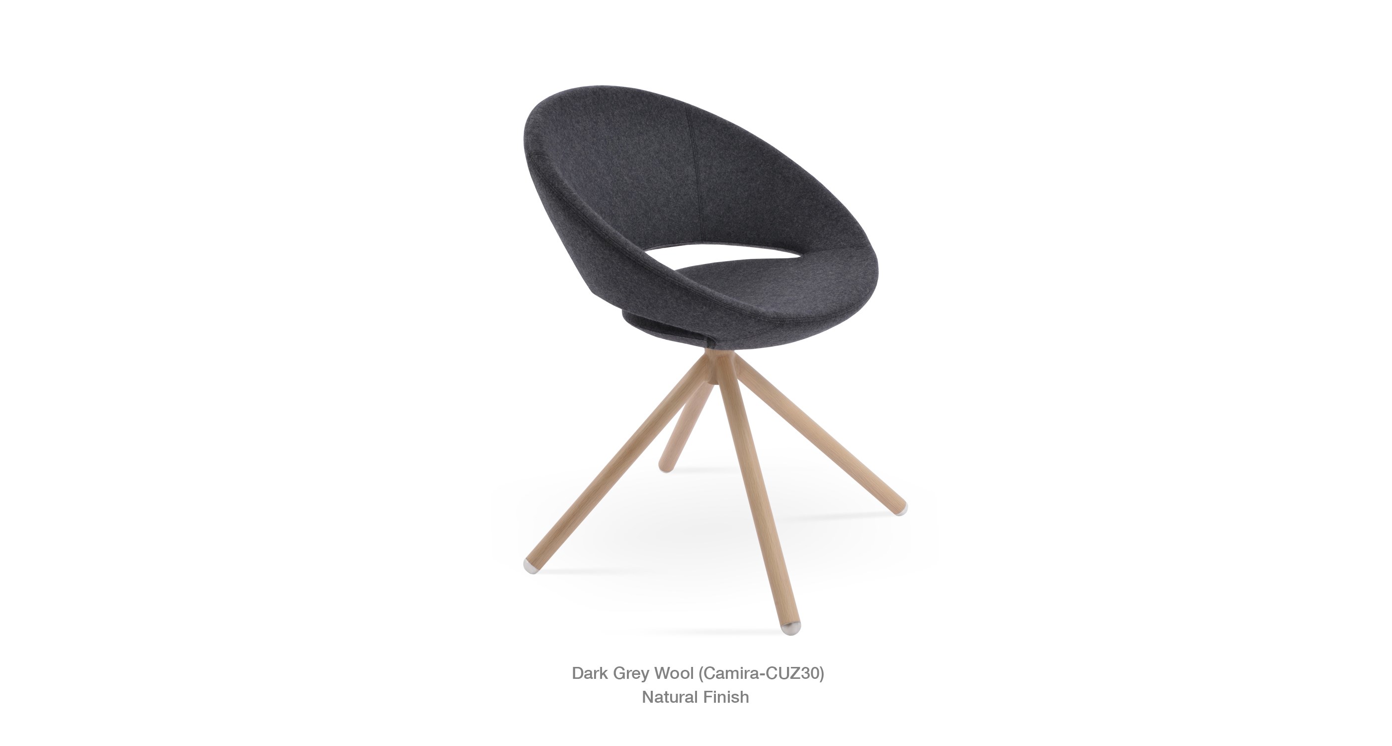 dark grey wool - natural