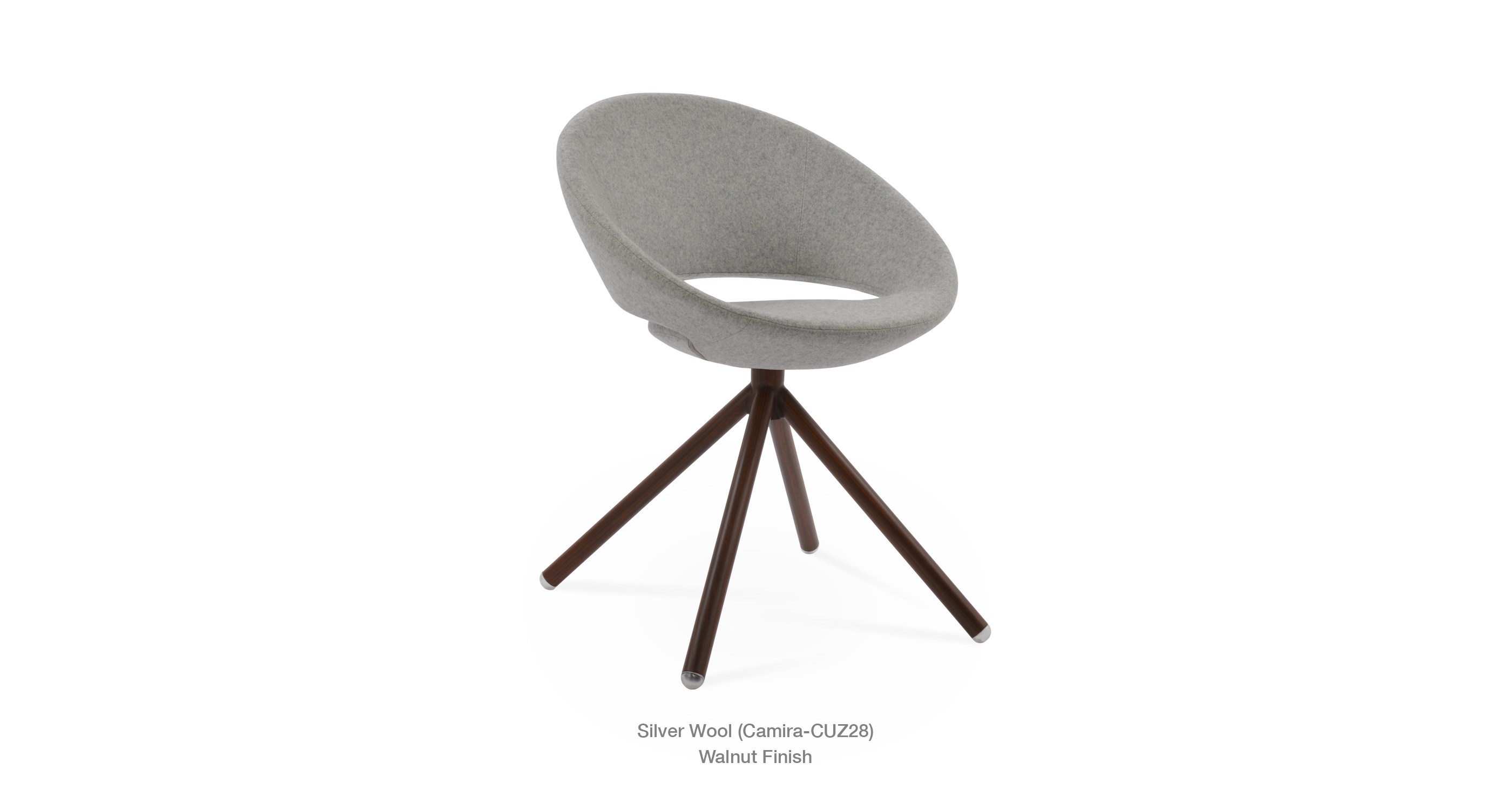 silver wool - walnut