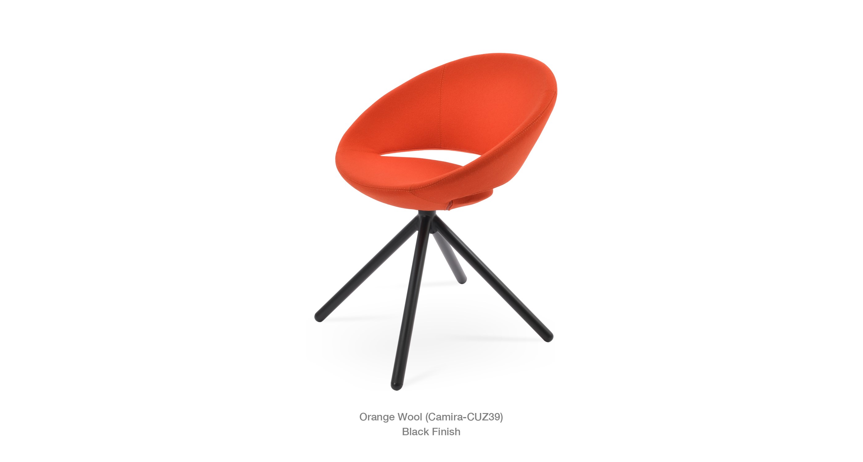 orange wool - black