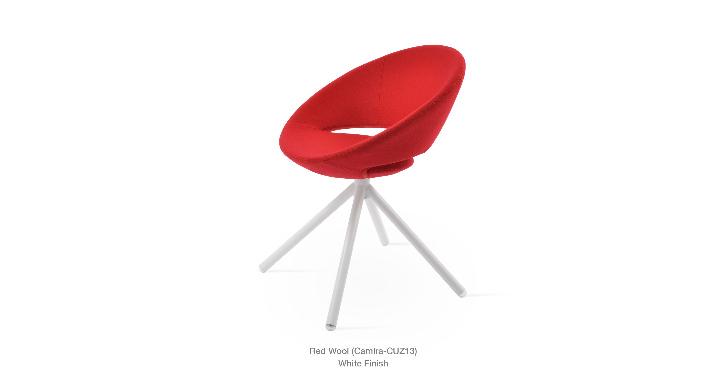 red wool - white base