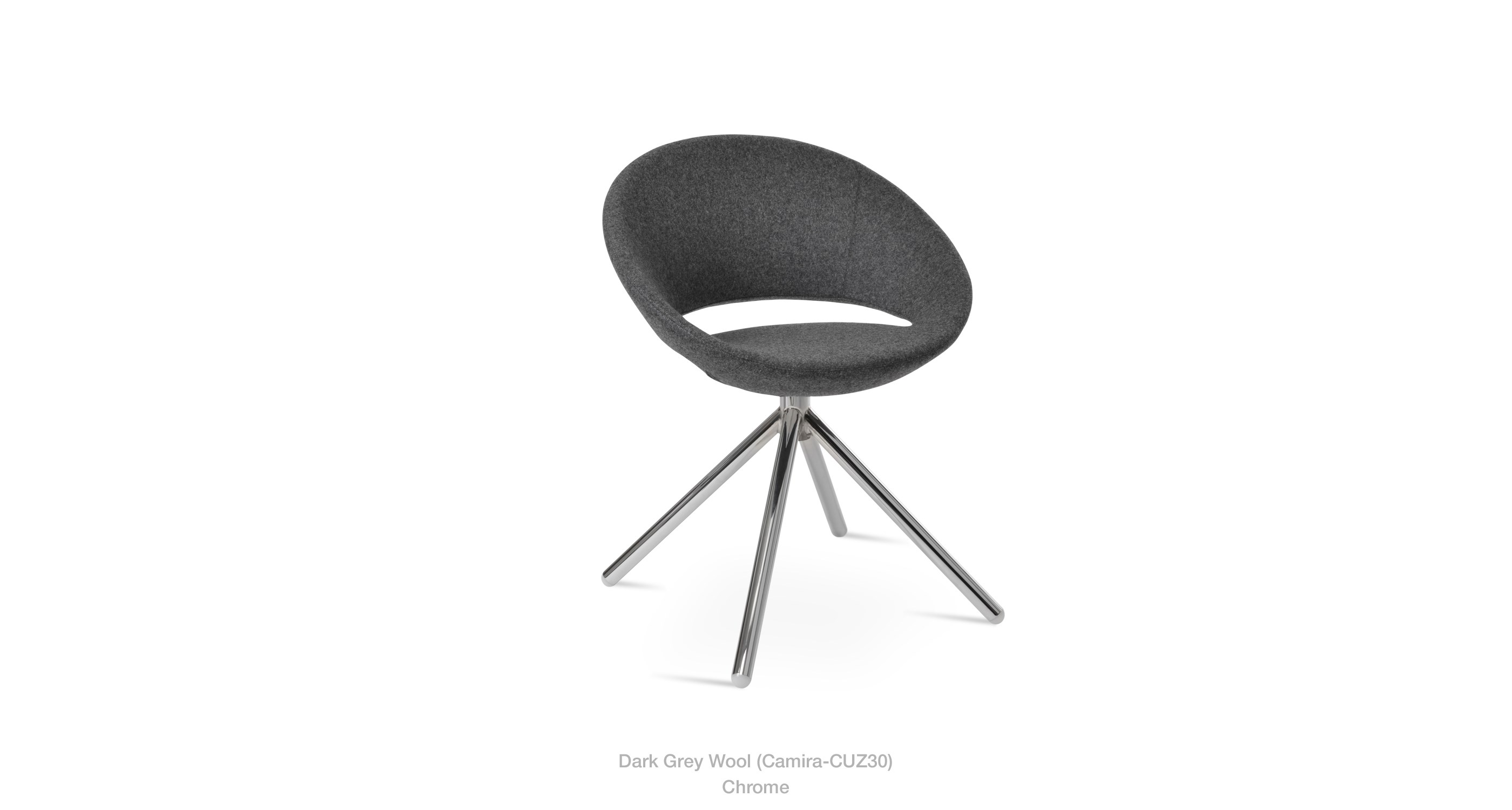 dark grey wool - chrome