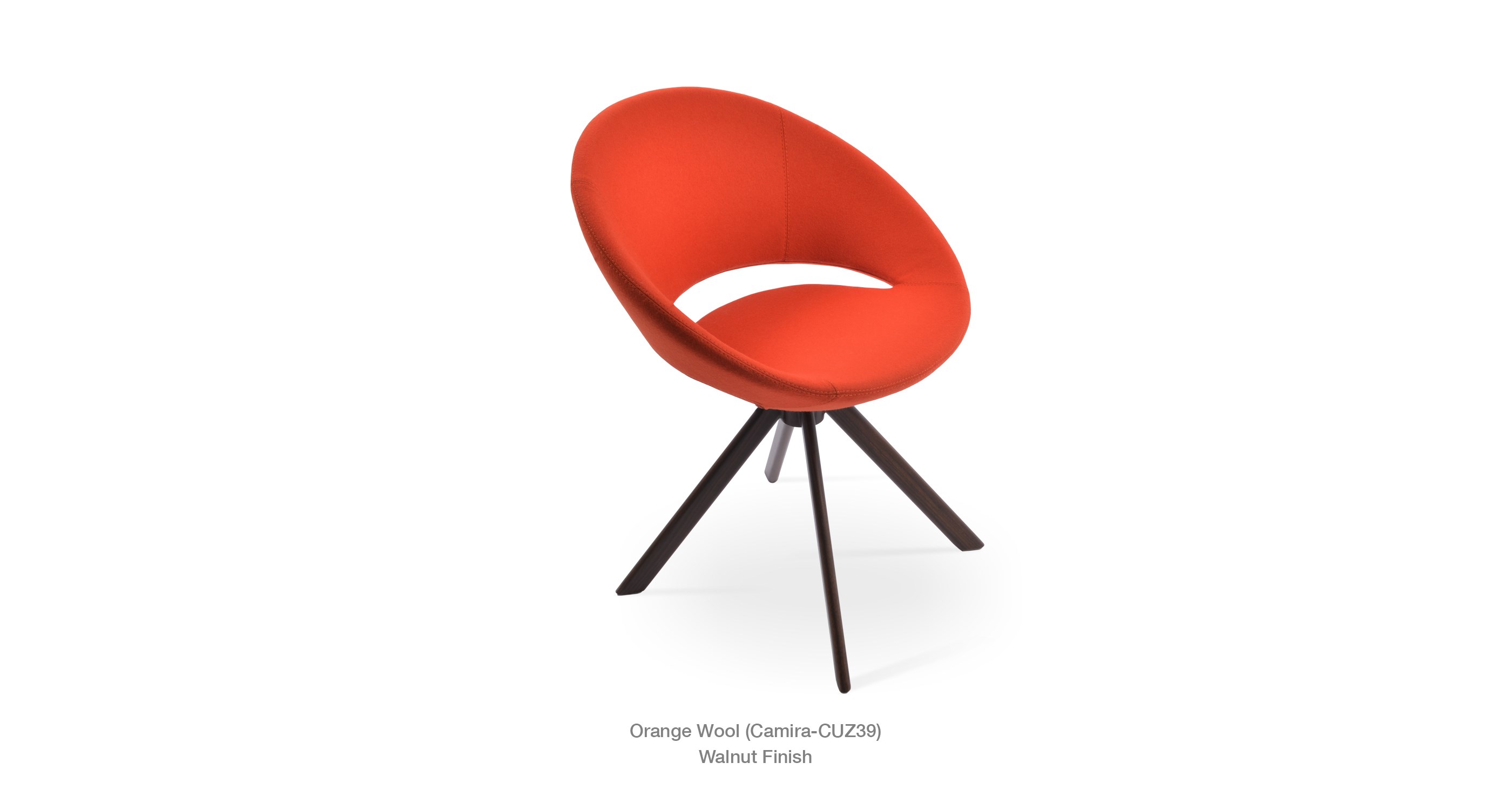orange wool - walnut