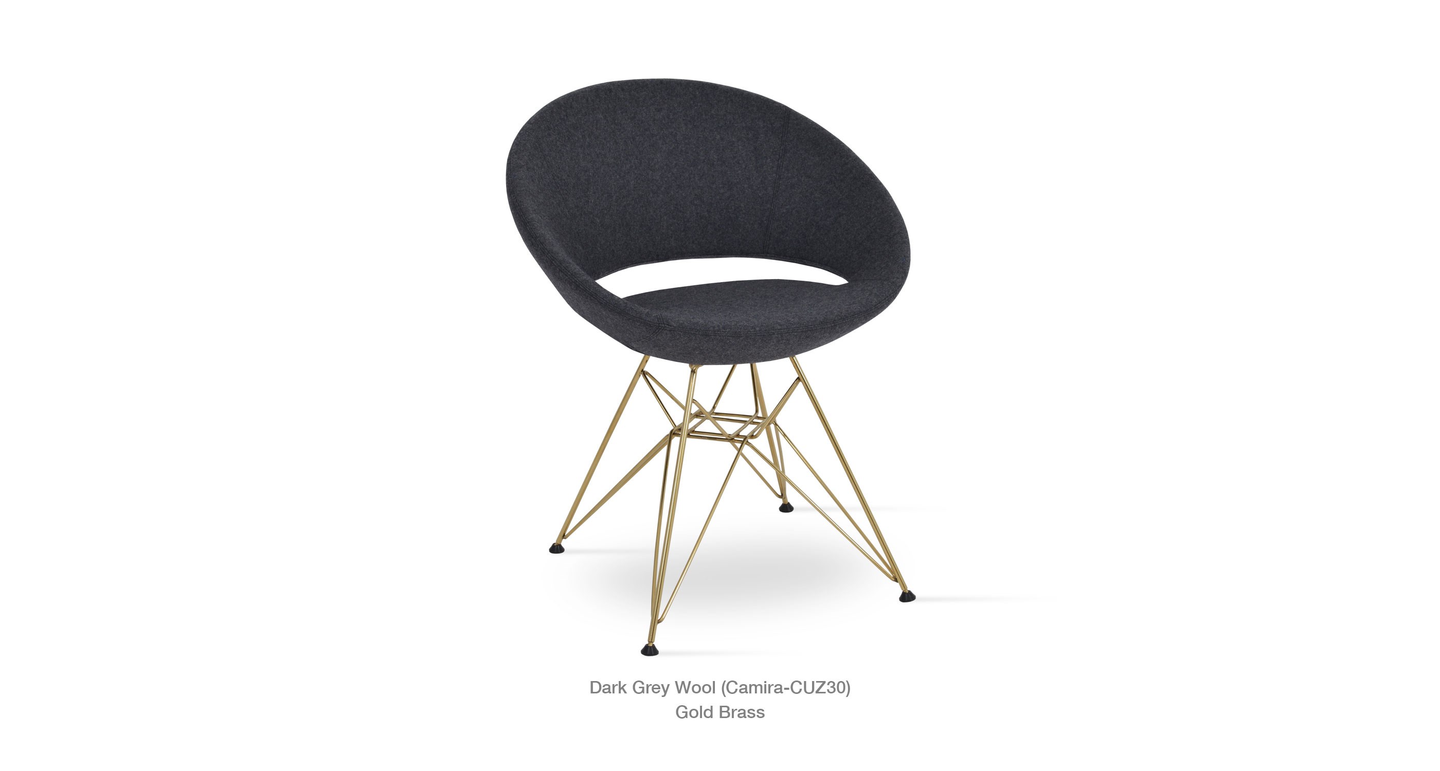 dark grey wool - gold