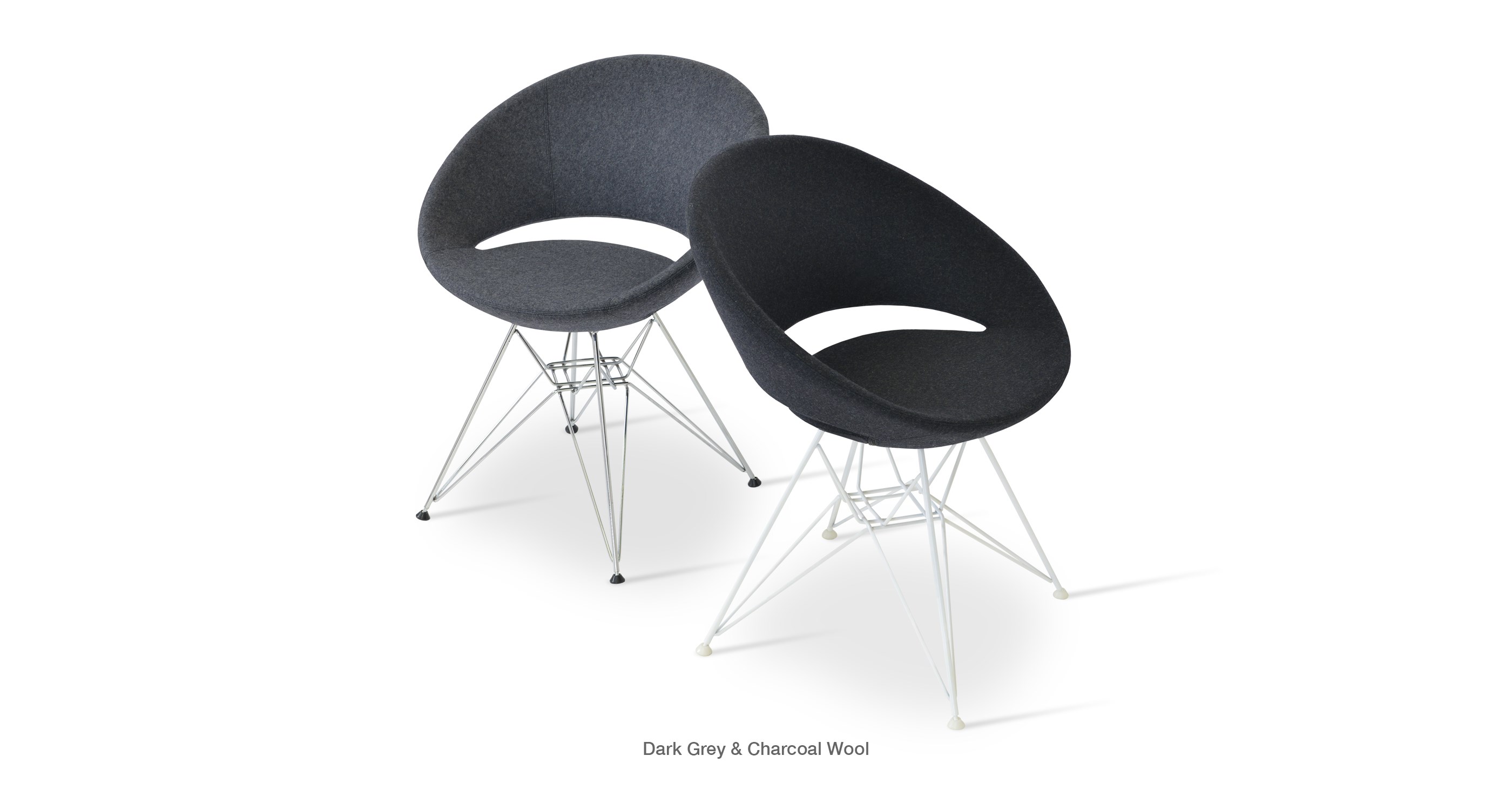 Crescent Tower Dark Grey and Charcoal Wool