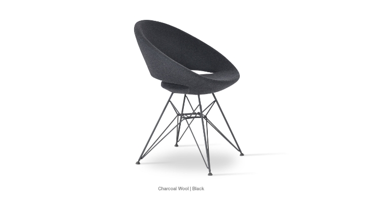 Crescent Tower Charcoal Wool Black Base