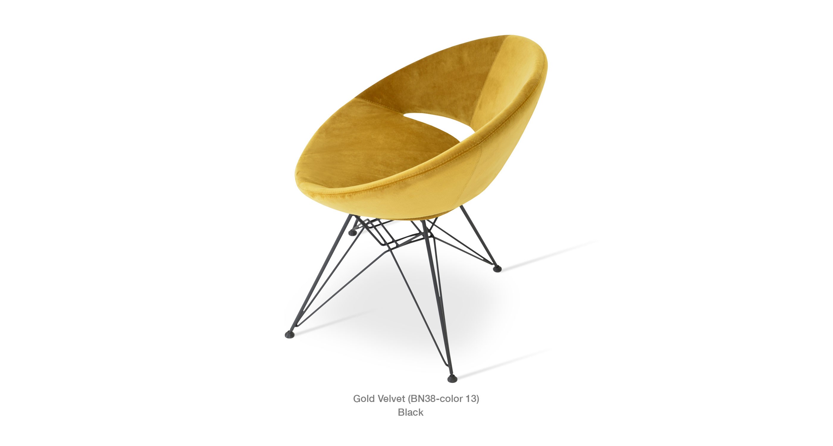 Crescent Tower Gold Velvet - Black Brushed