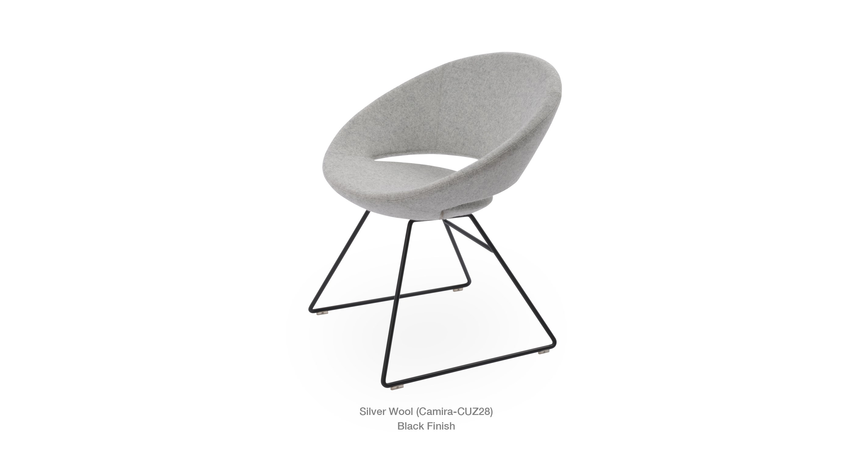 silver wool - black