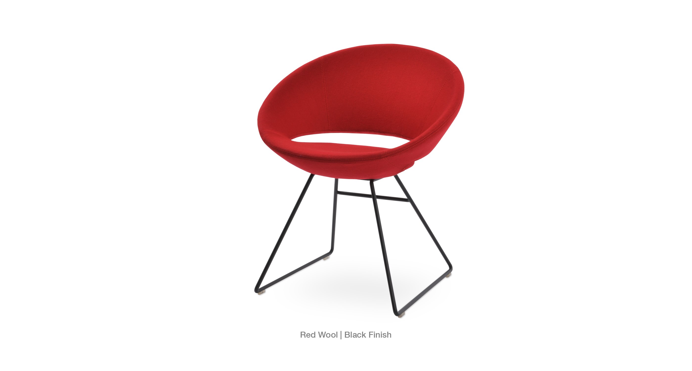 red wool - black