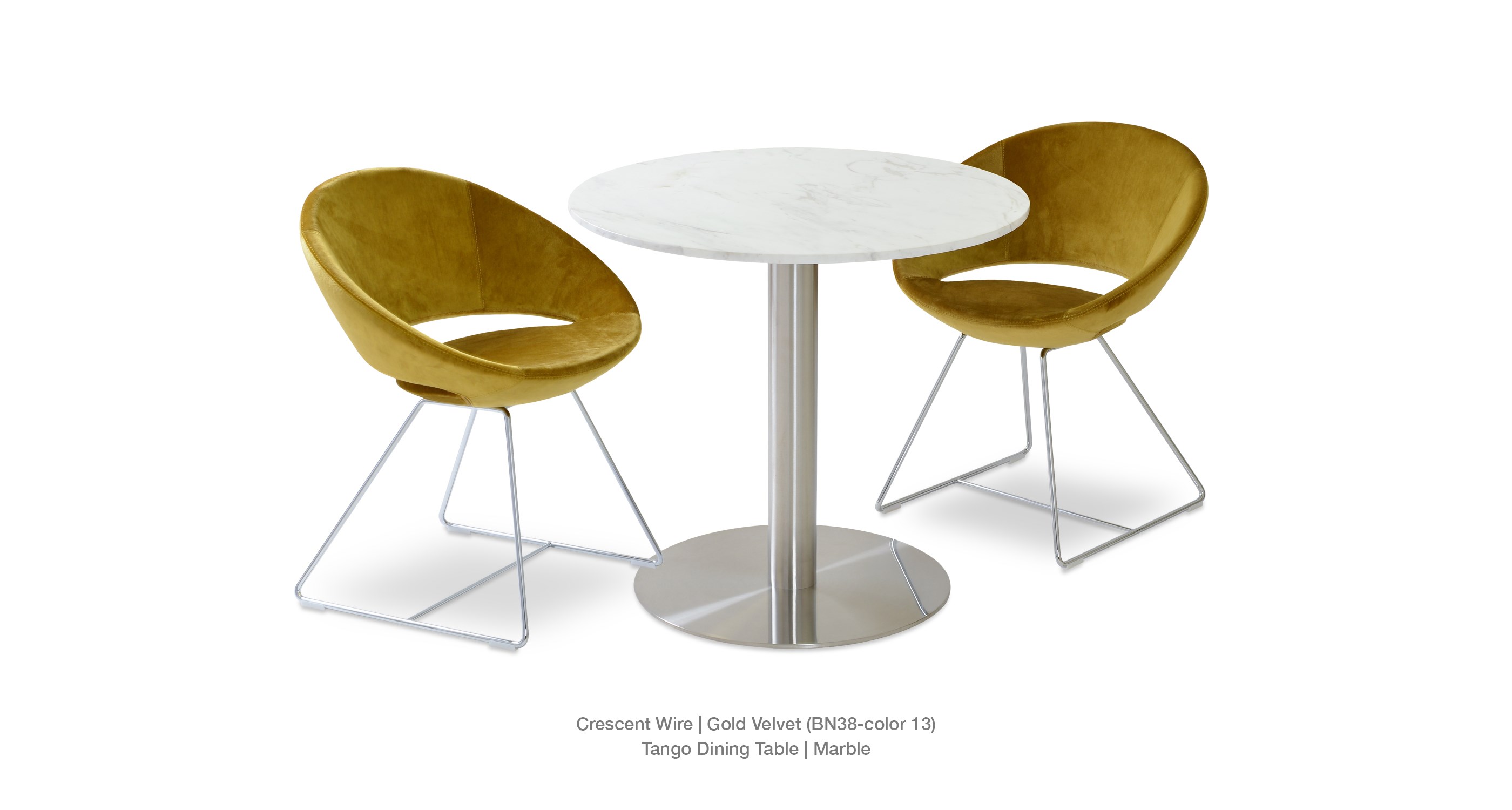 Crescent Wire  Gold Velvet - Tango Marble