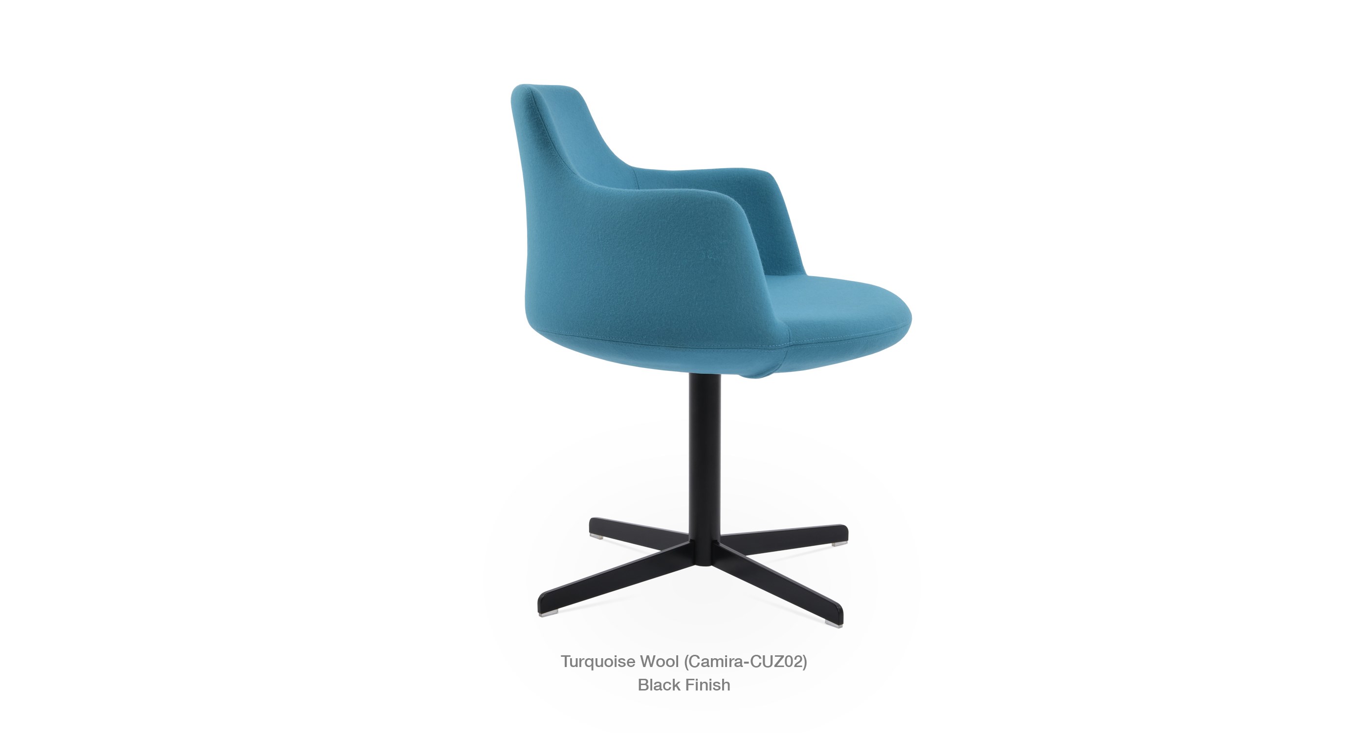 Turquoise camira - black
