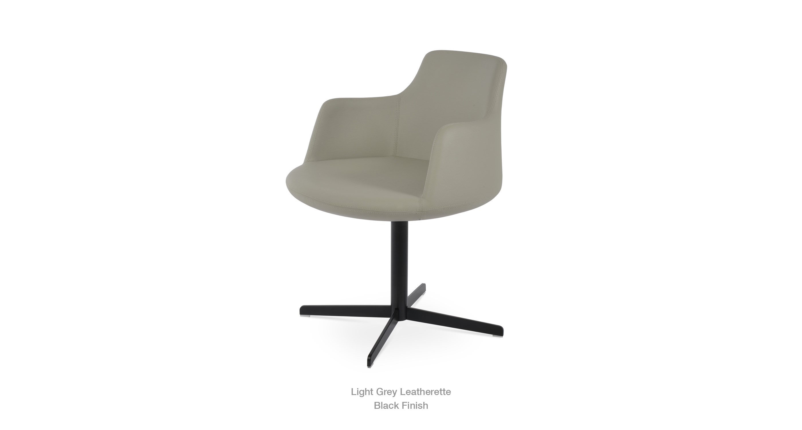 light grey leatherette